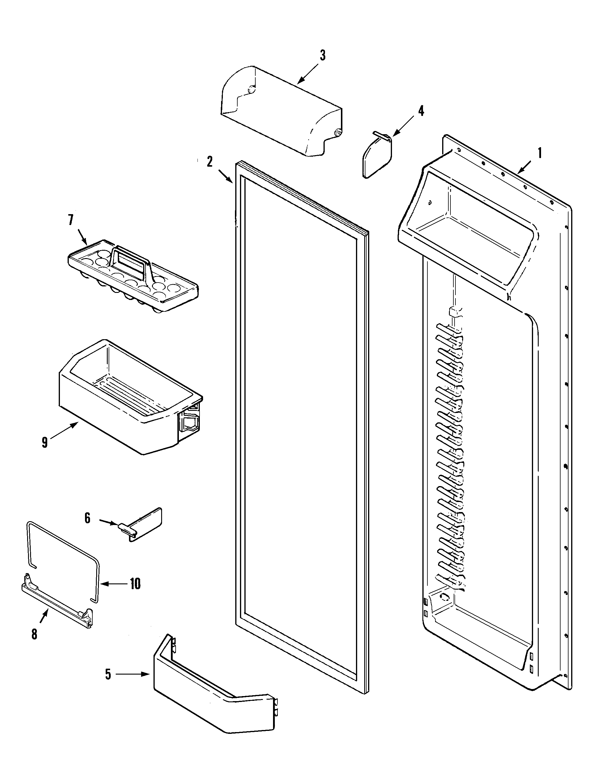Maytag GS2327GEHW fresh food inner door diagram
