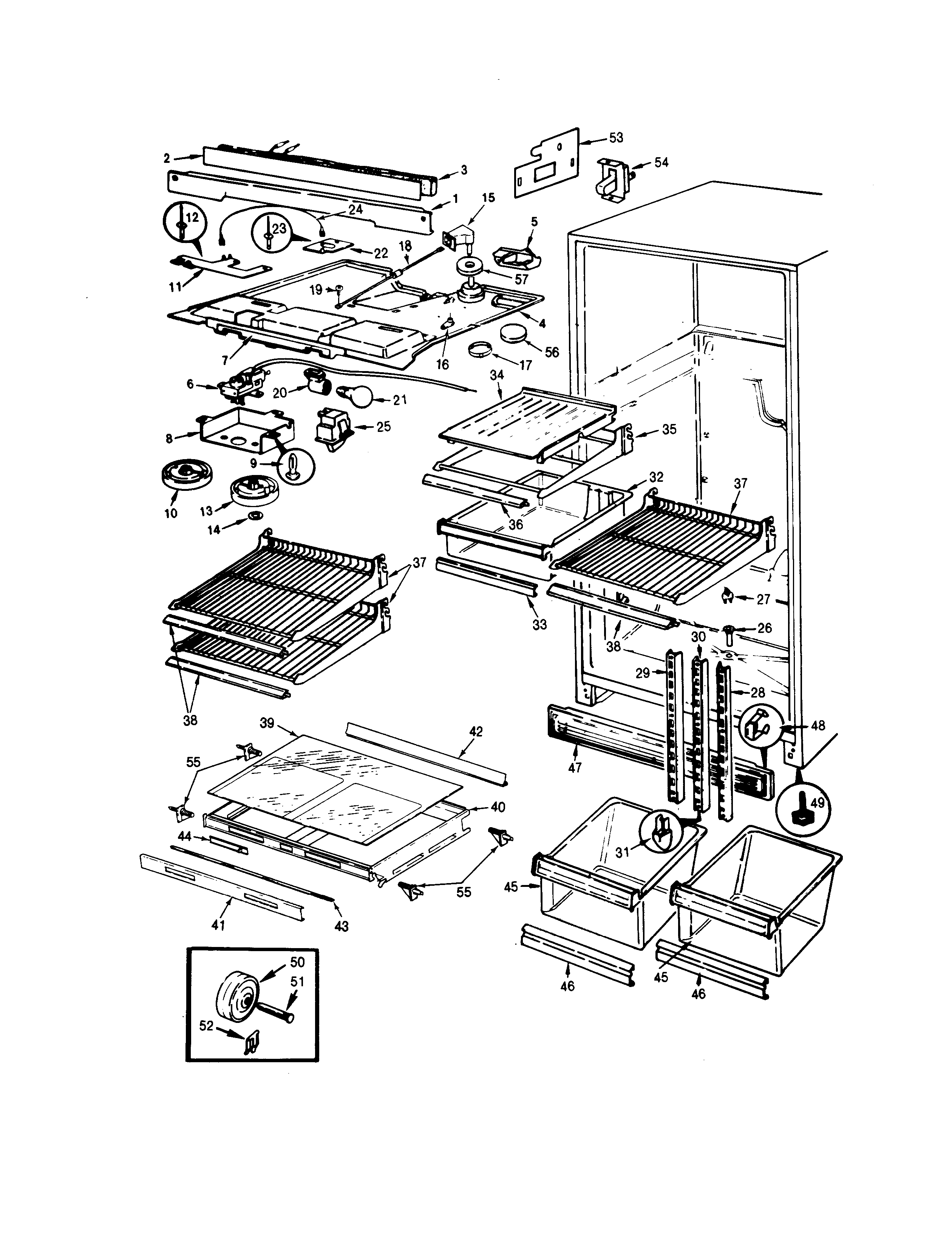 Maytag NNT197KA-BC63A fresh food compartment diagram