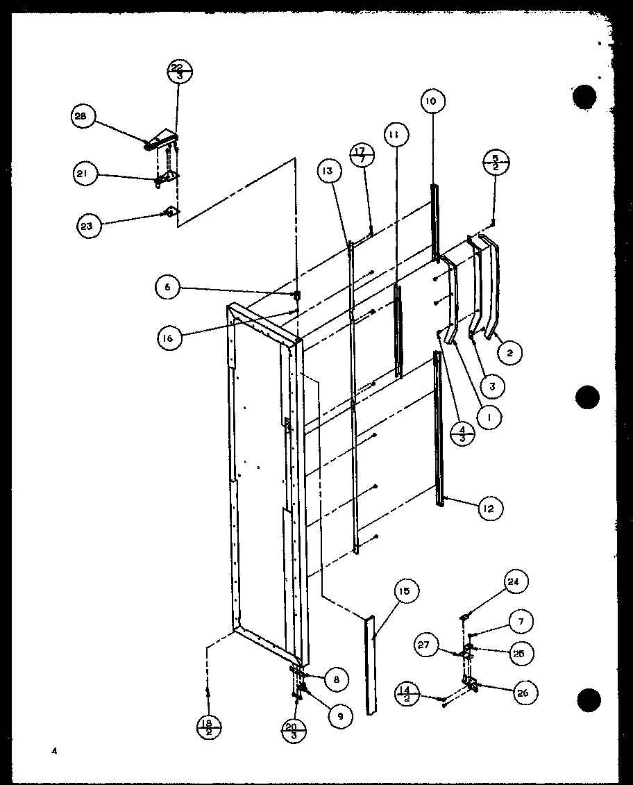 Amana 36538-P1121904WL fz door diagram