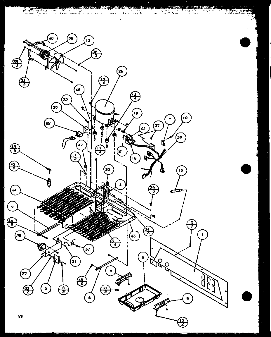Amana 36538-P1121904WL machine compartment - tec comp diagram