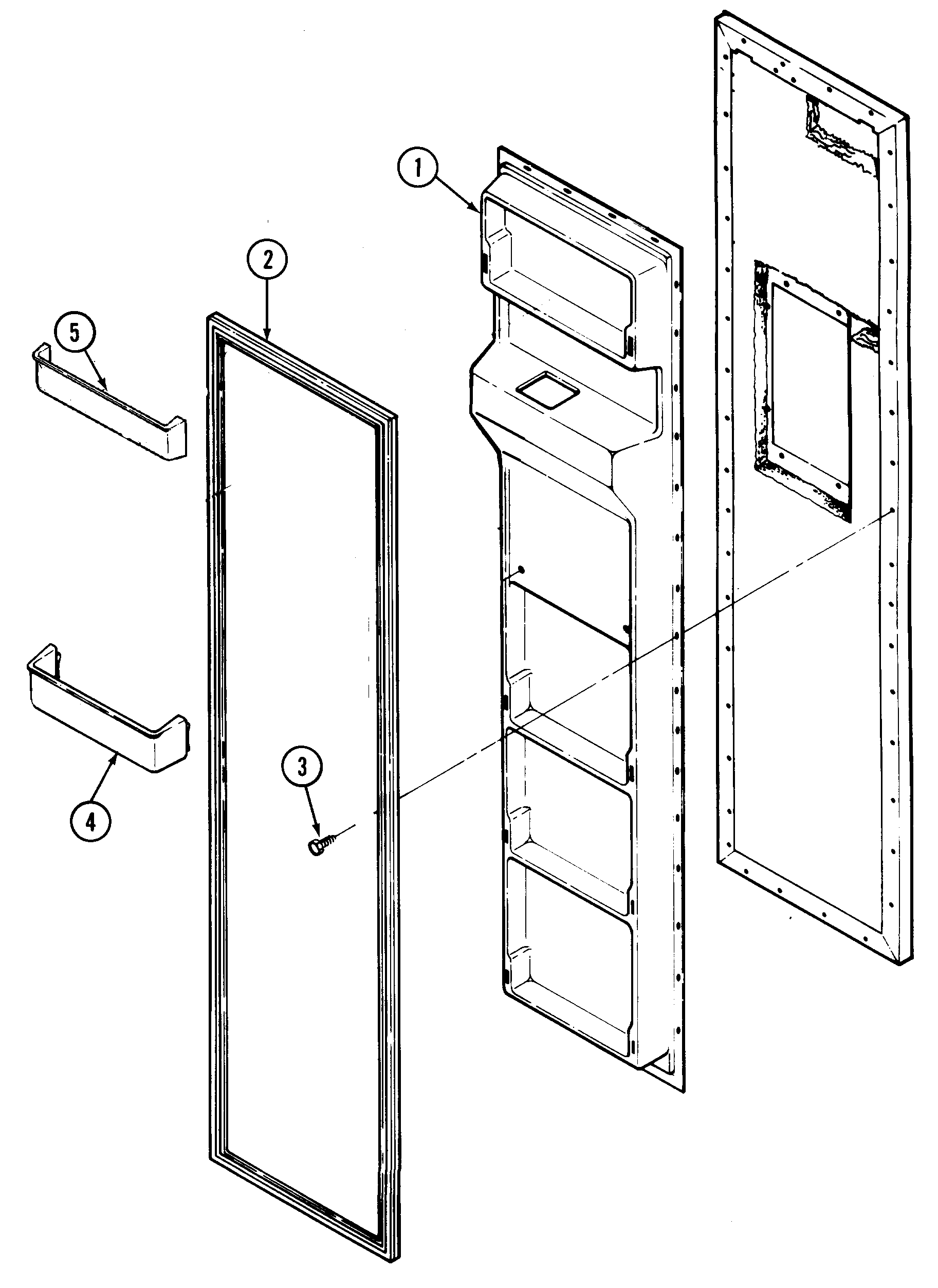Admiral RSWA278AAM freezer inner door diagram