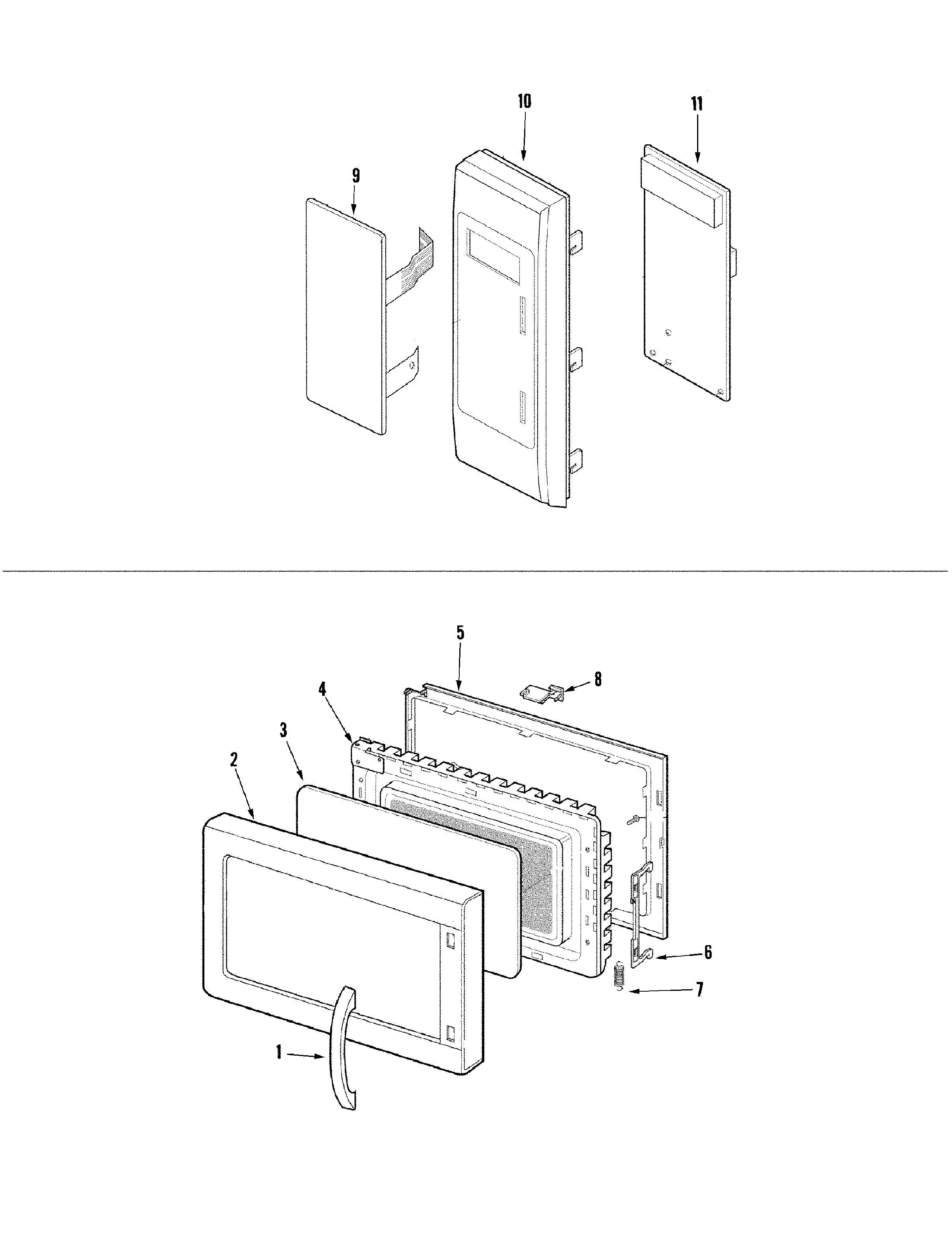 Jenn-Air JMC9158AAB control/door diagram