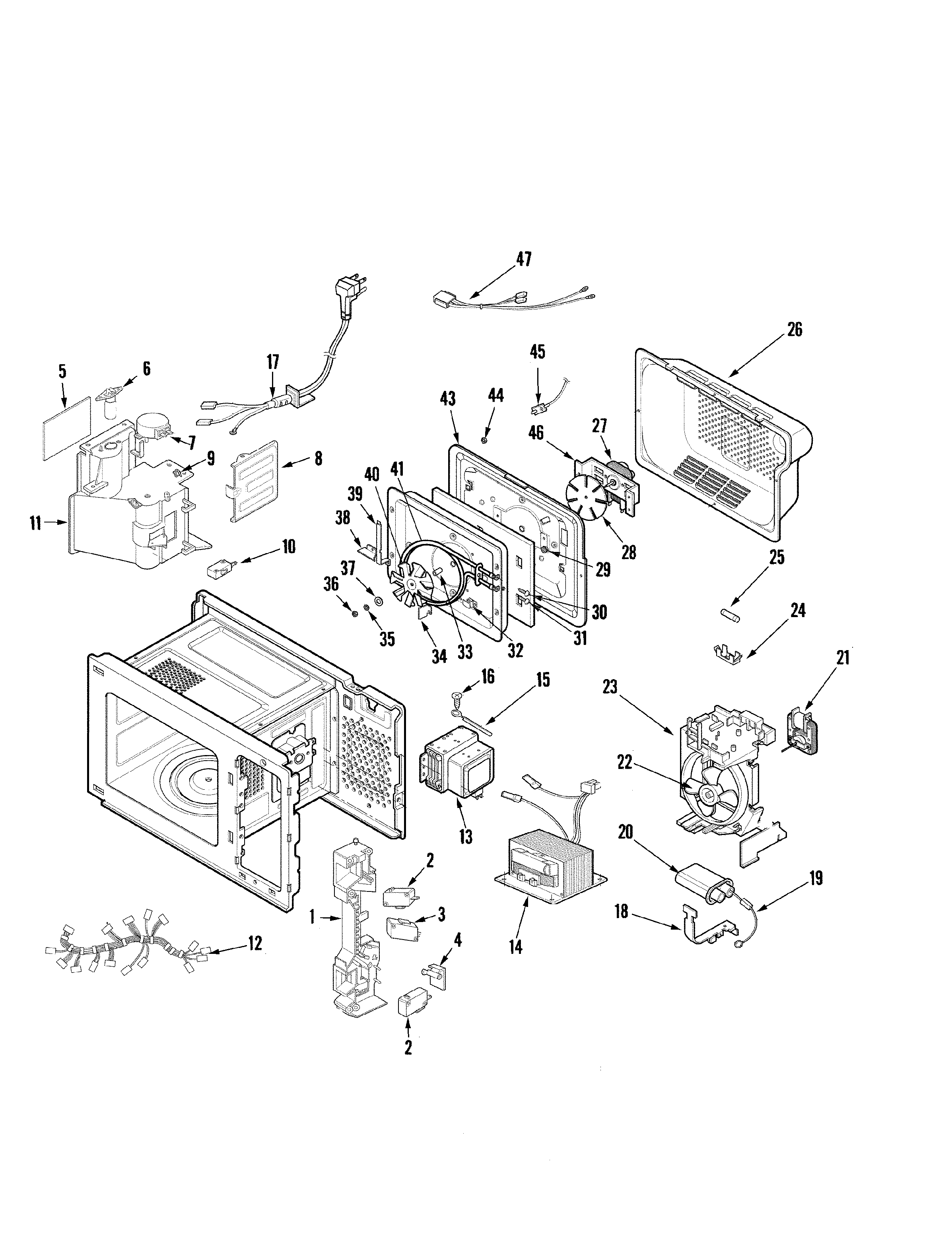 Jenn-Air JMC9158AAB interior controls diagram