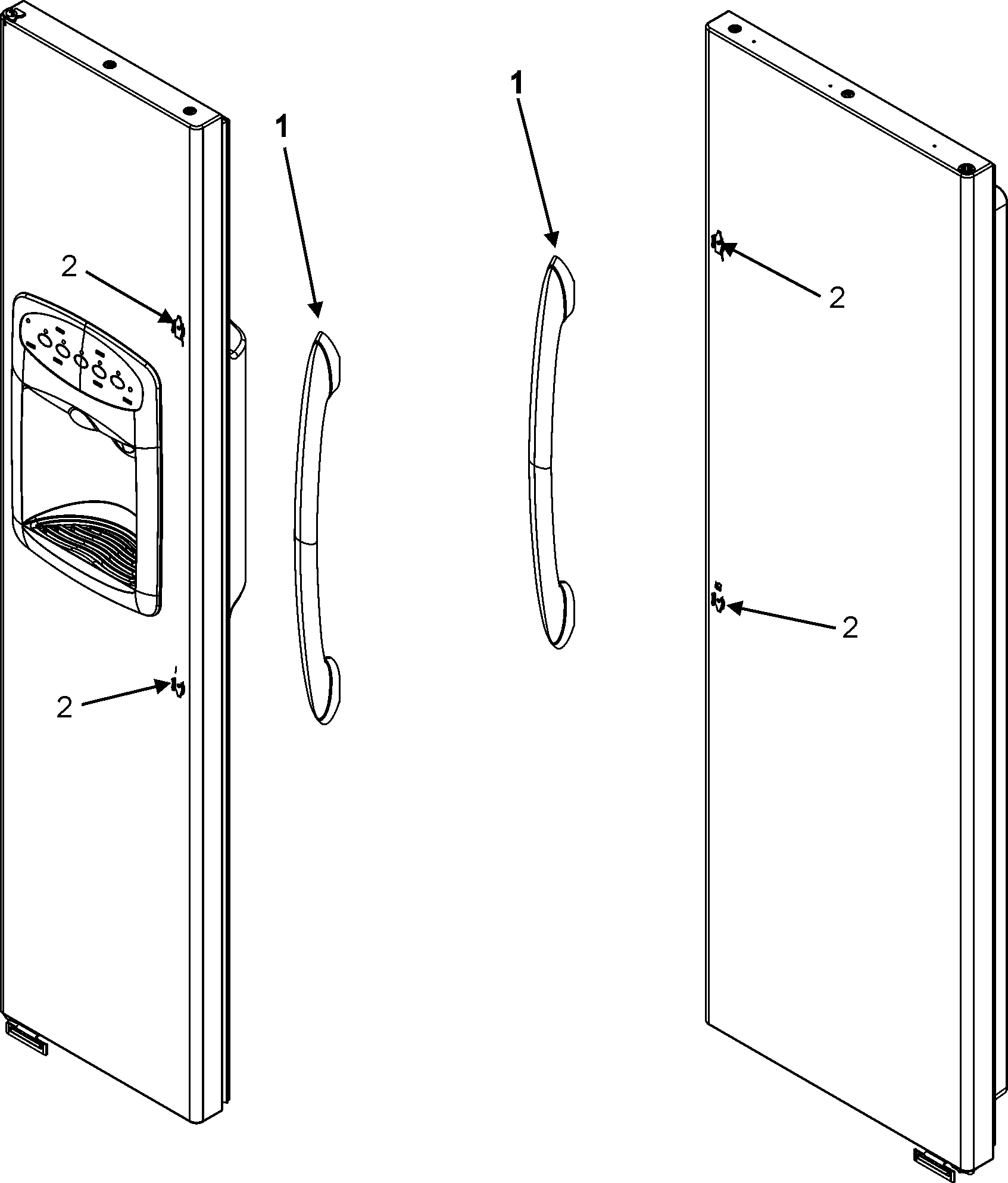 Maytag MSD2351HEQ handles (msd2351heb/q/w) diagram