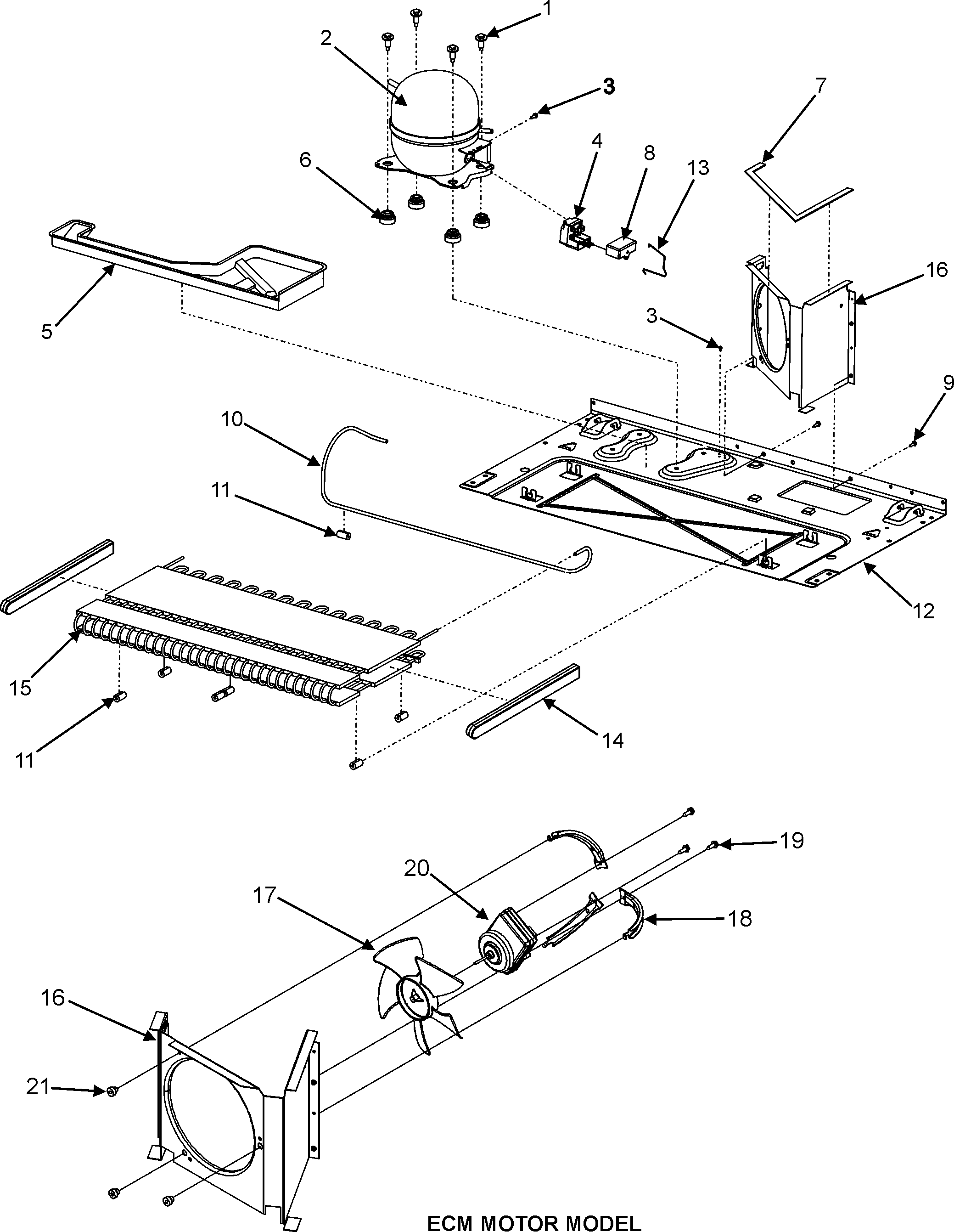 Maytag MSD2351HEQ compressor diagram