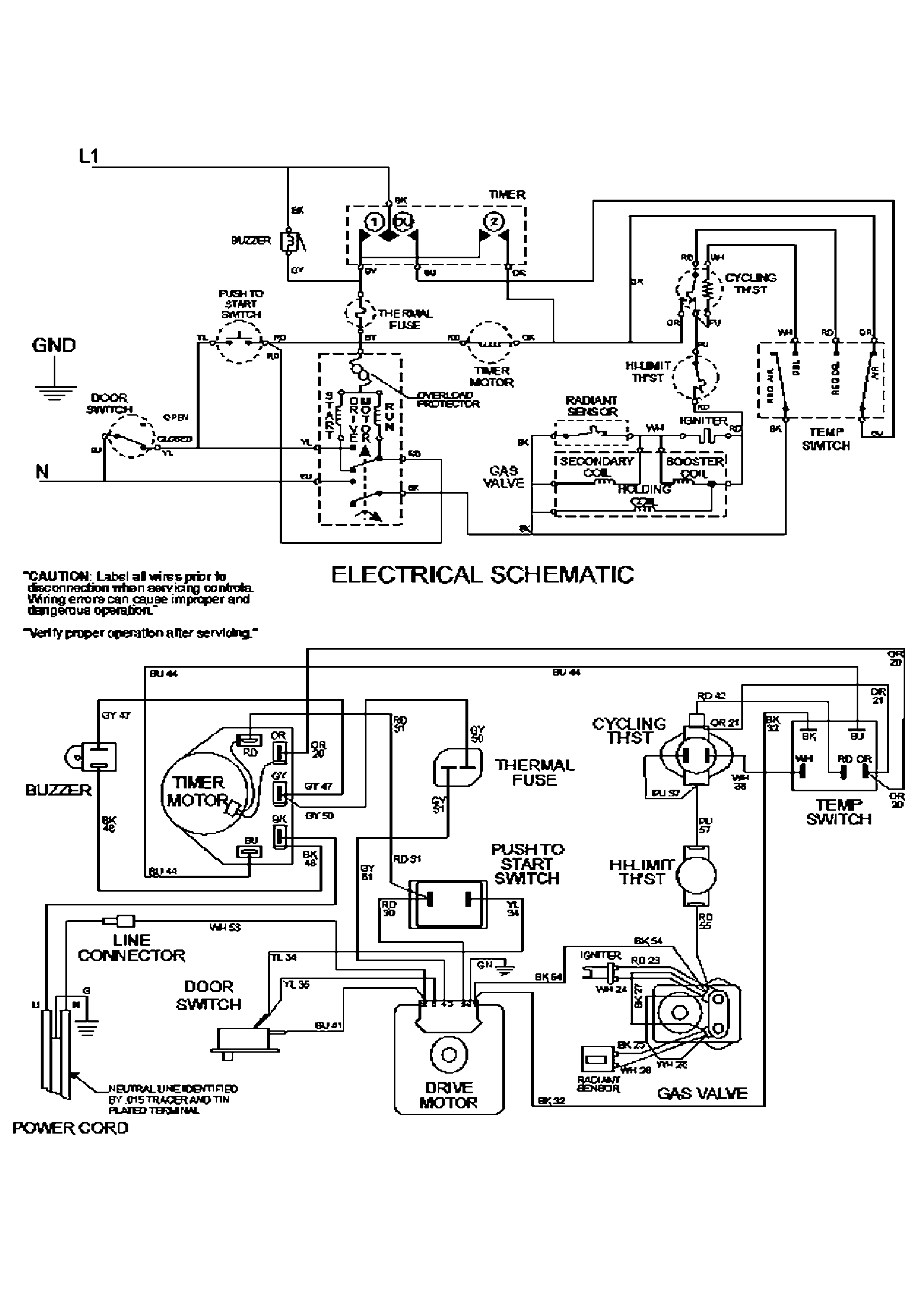 Maytag MDG2300BWW wiring information diagram