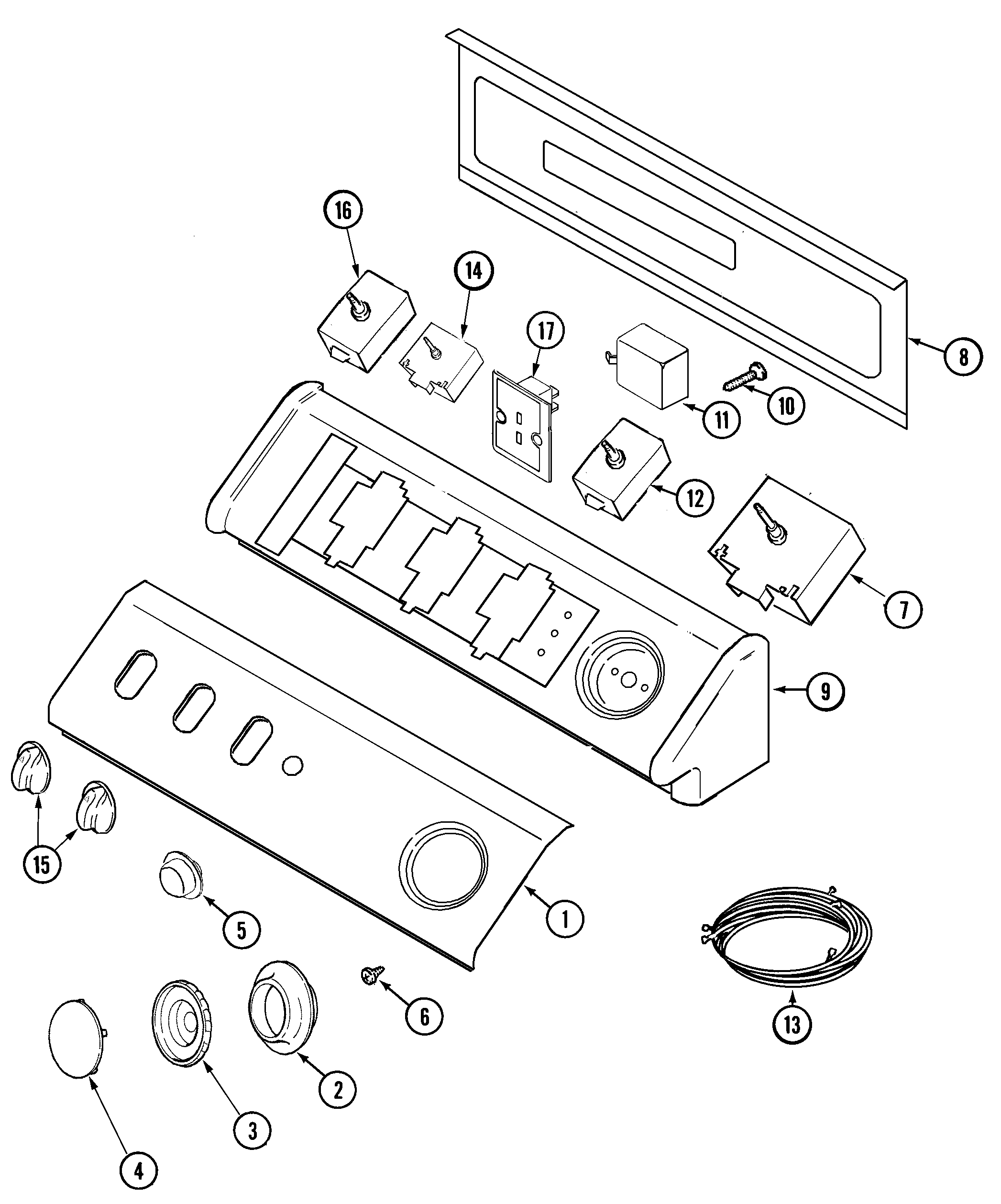 Maytag MDE3500AYW control panel diagram