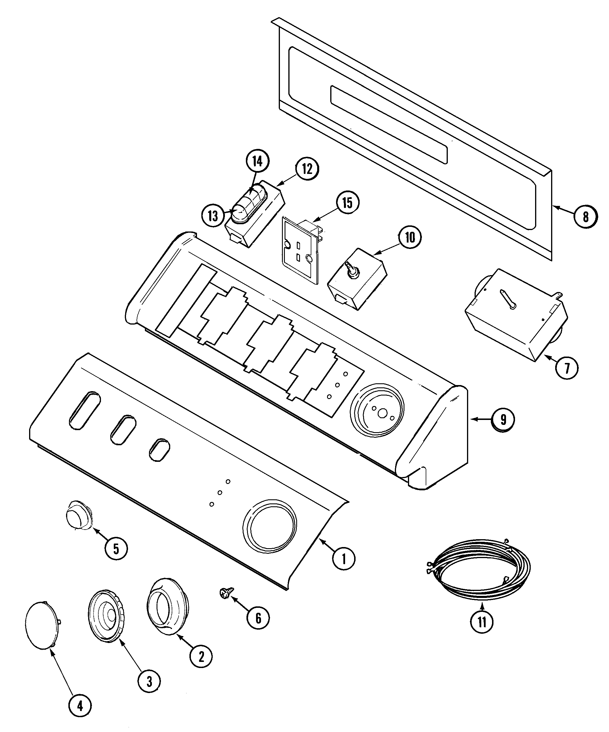 Maytag MDE5960AYW control panel diagram