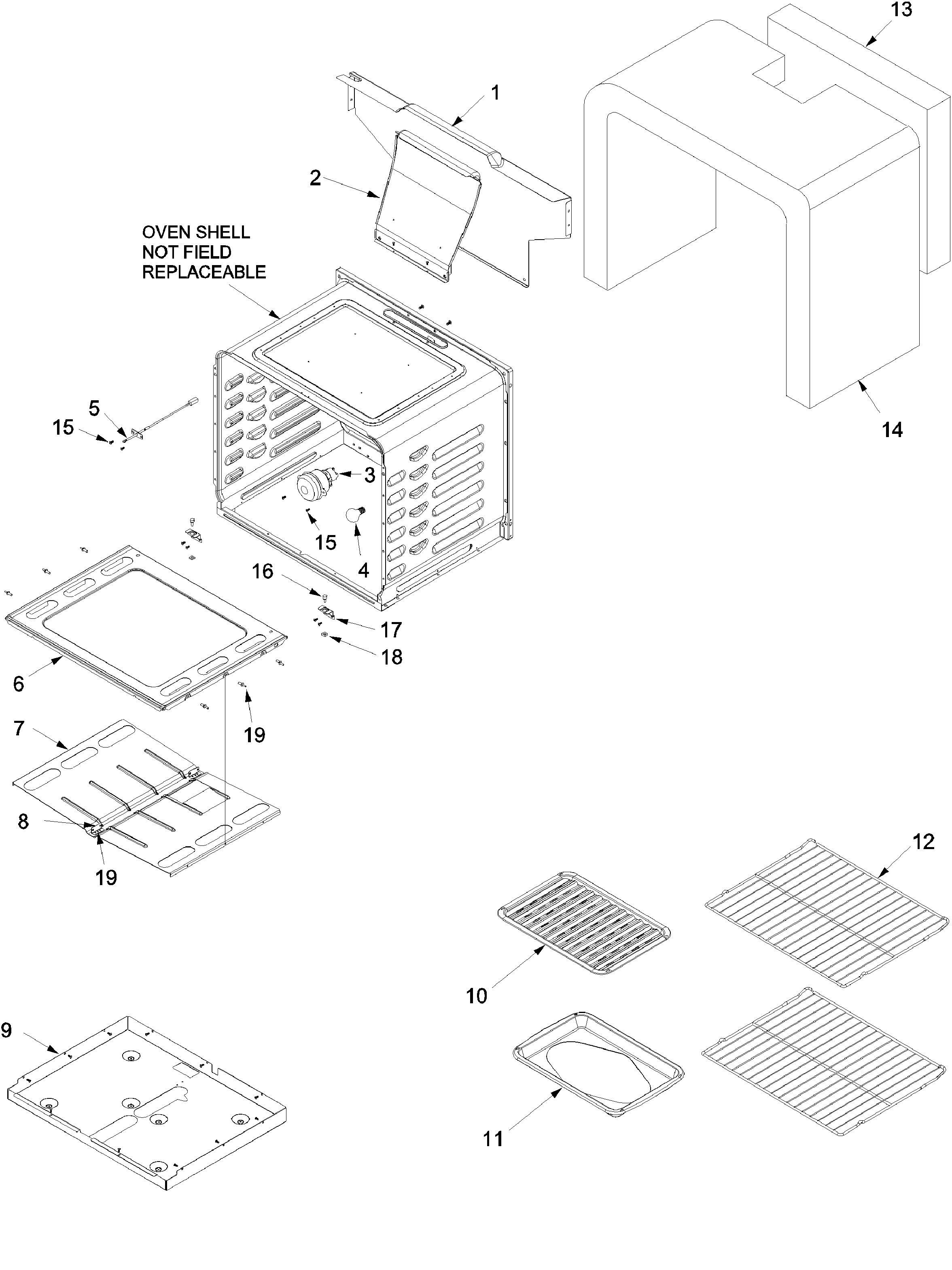 Amana ACF3315AT-PACF3315AT2 cavity diagram