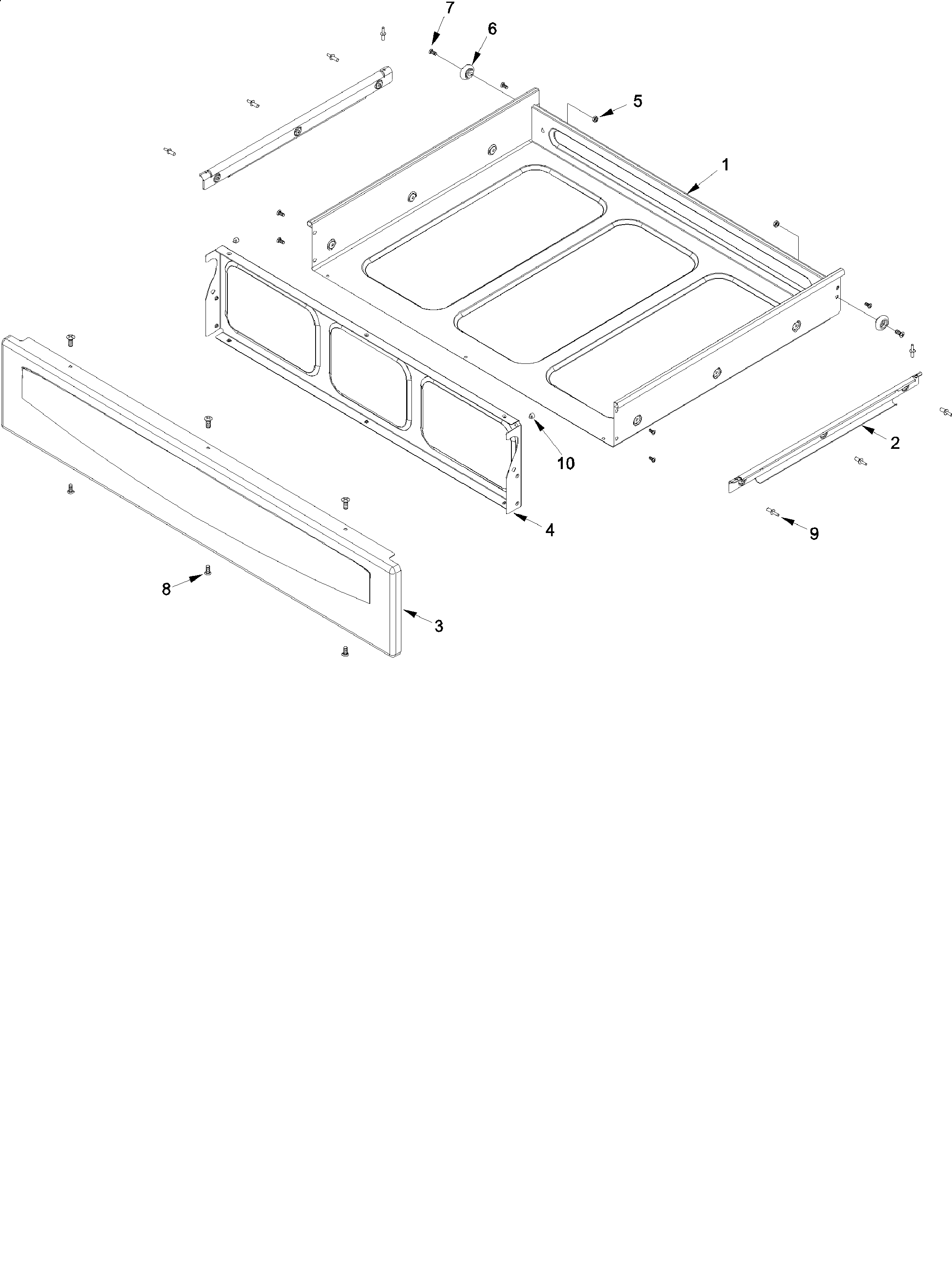 Amana ACF3315AT-PACF3315AT2 storage drawer diagram