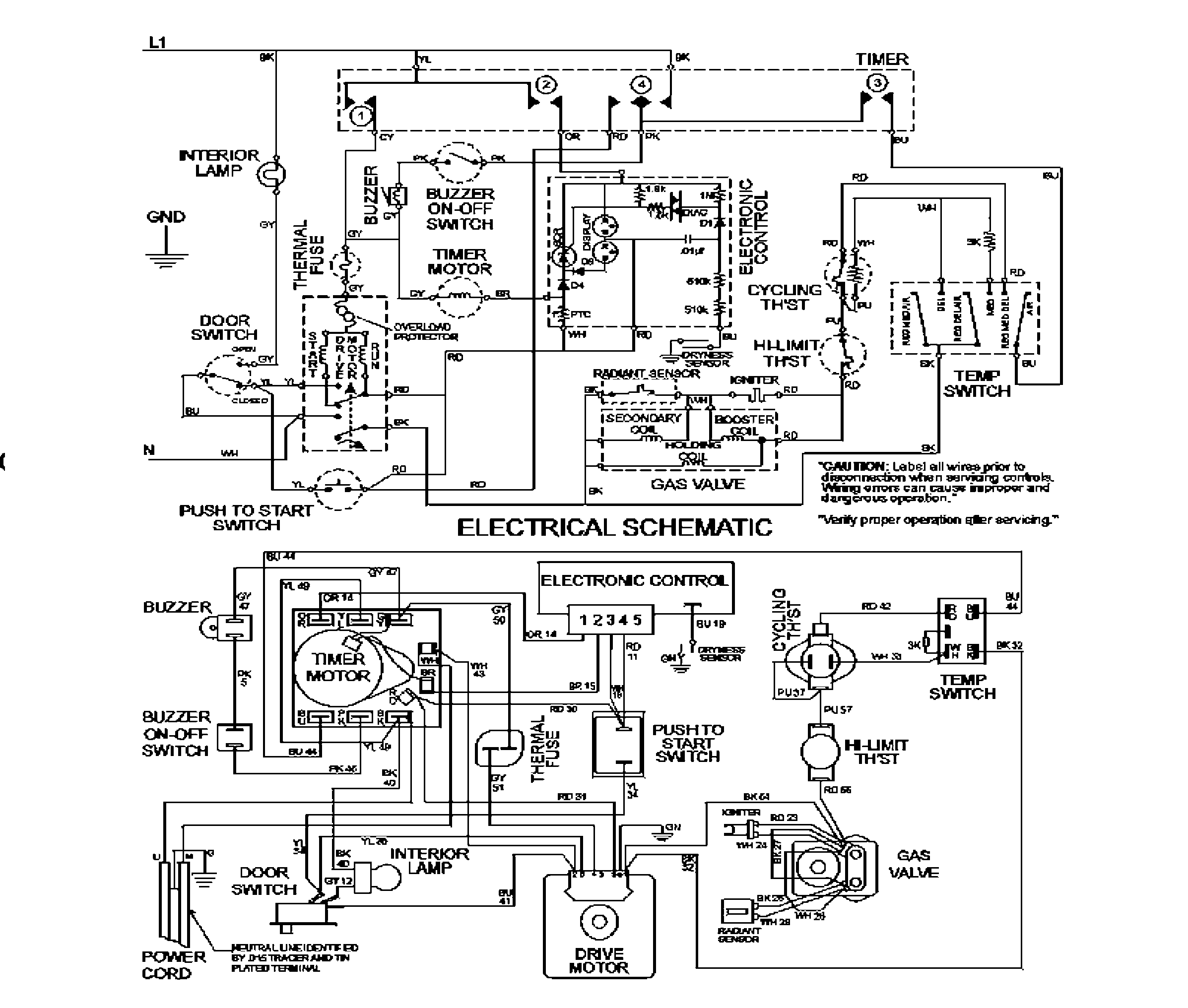 Maytag MDG3600BWQ wiring information diagram