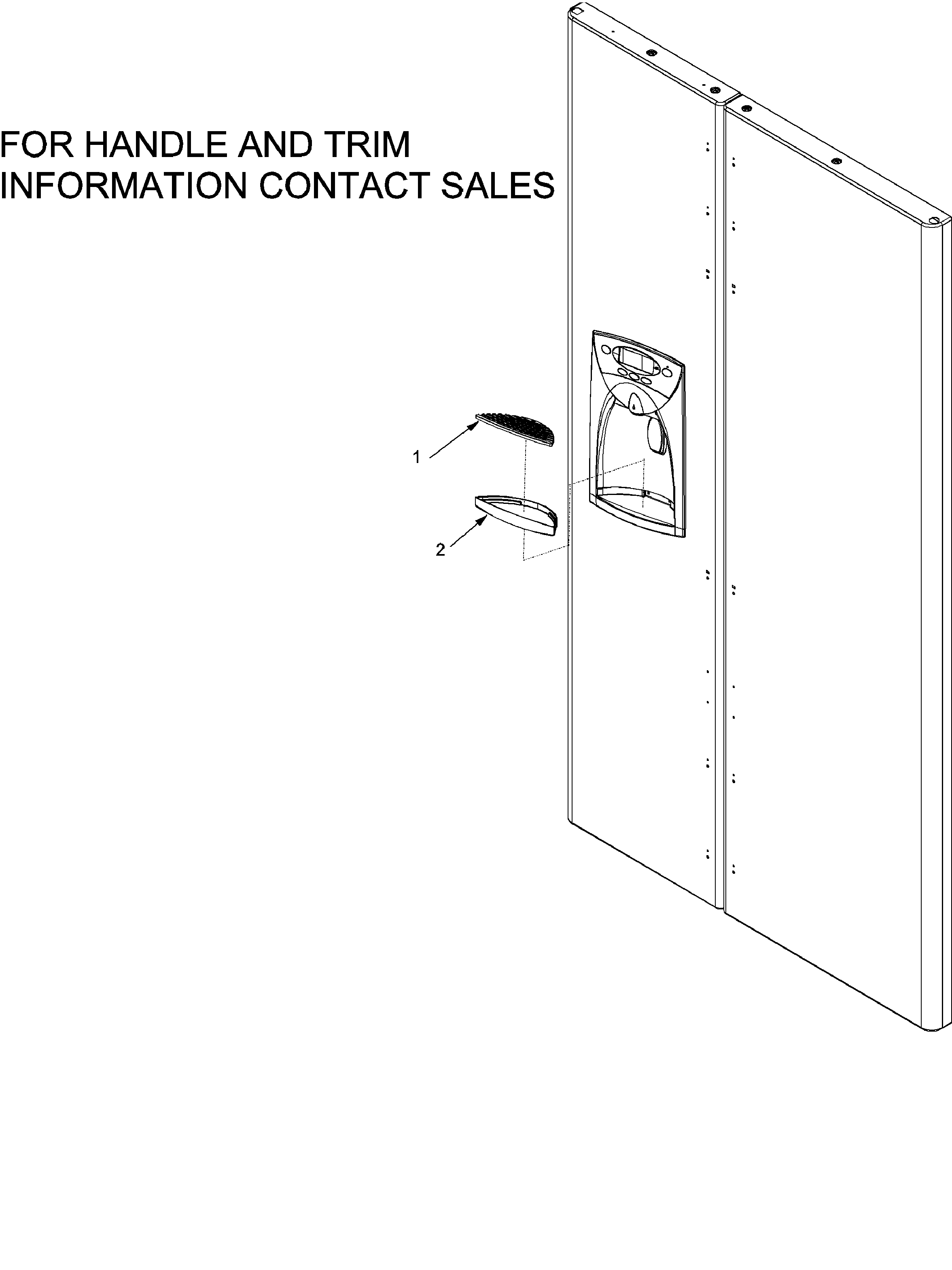 Jenn-Air JS2628HEHB handles and trim(blk) diagram