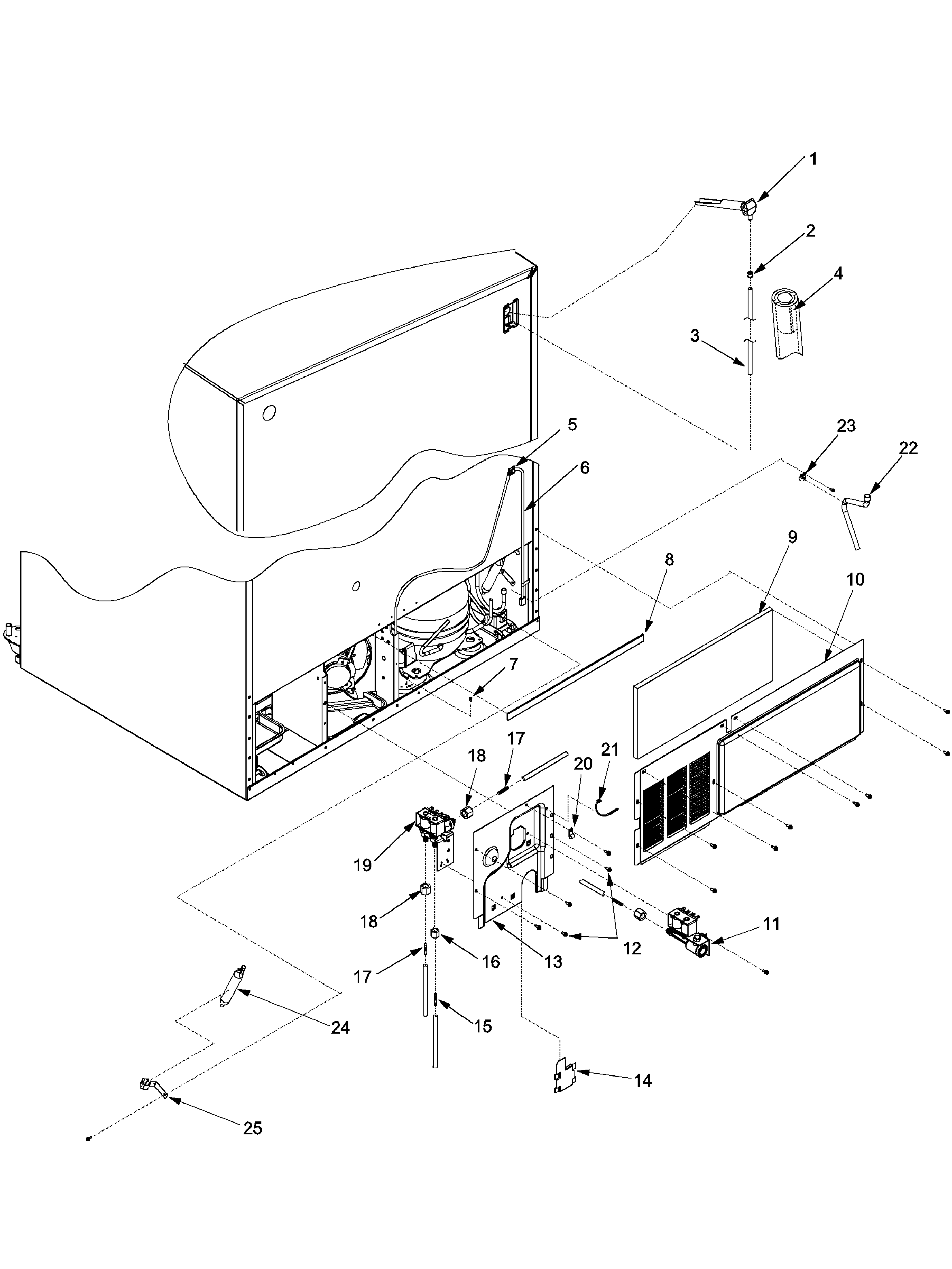 Jenn-Air JS2628HEHB cabinet back diagram