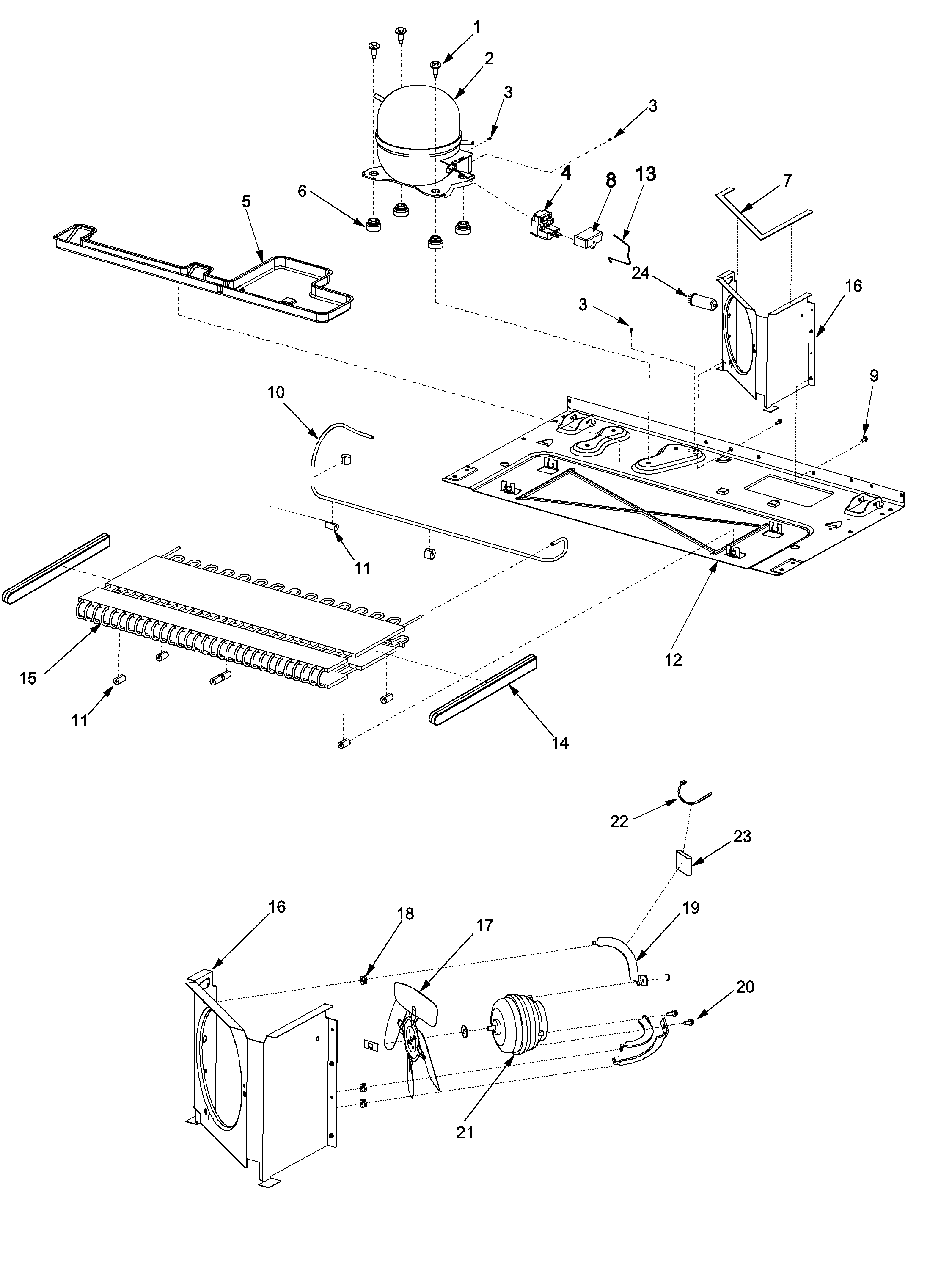 Jenn-Air JS2628HEHB machine compartment diagram