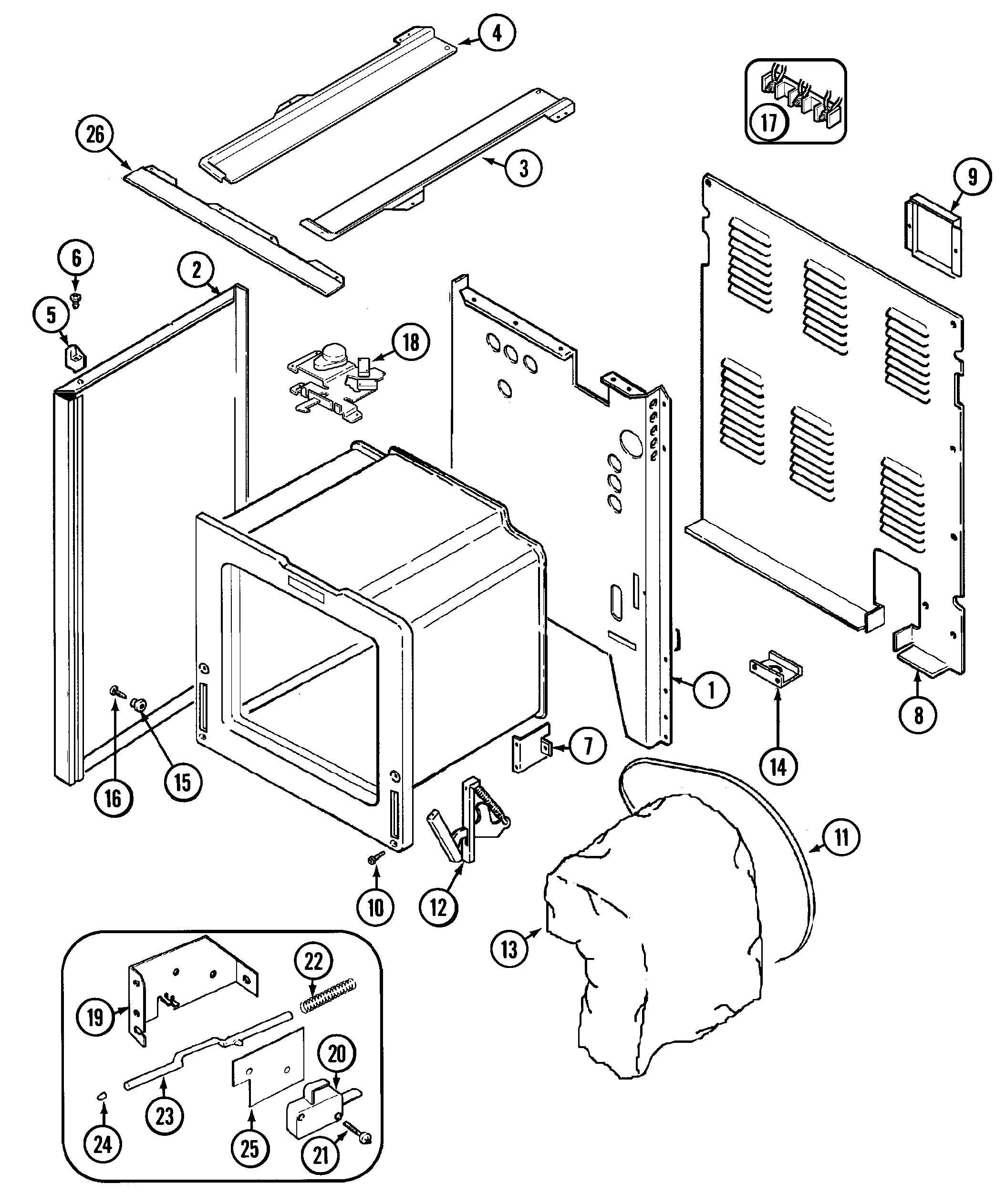 Maytag MER5770AAB body diagram