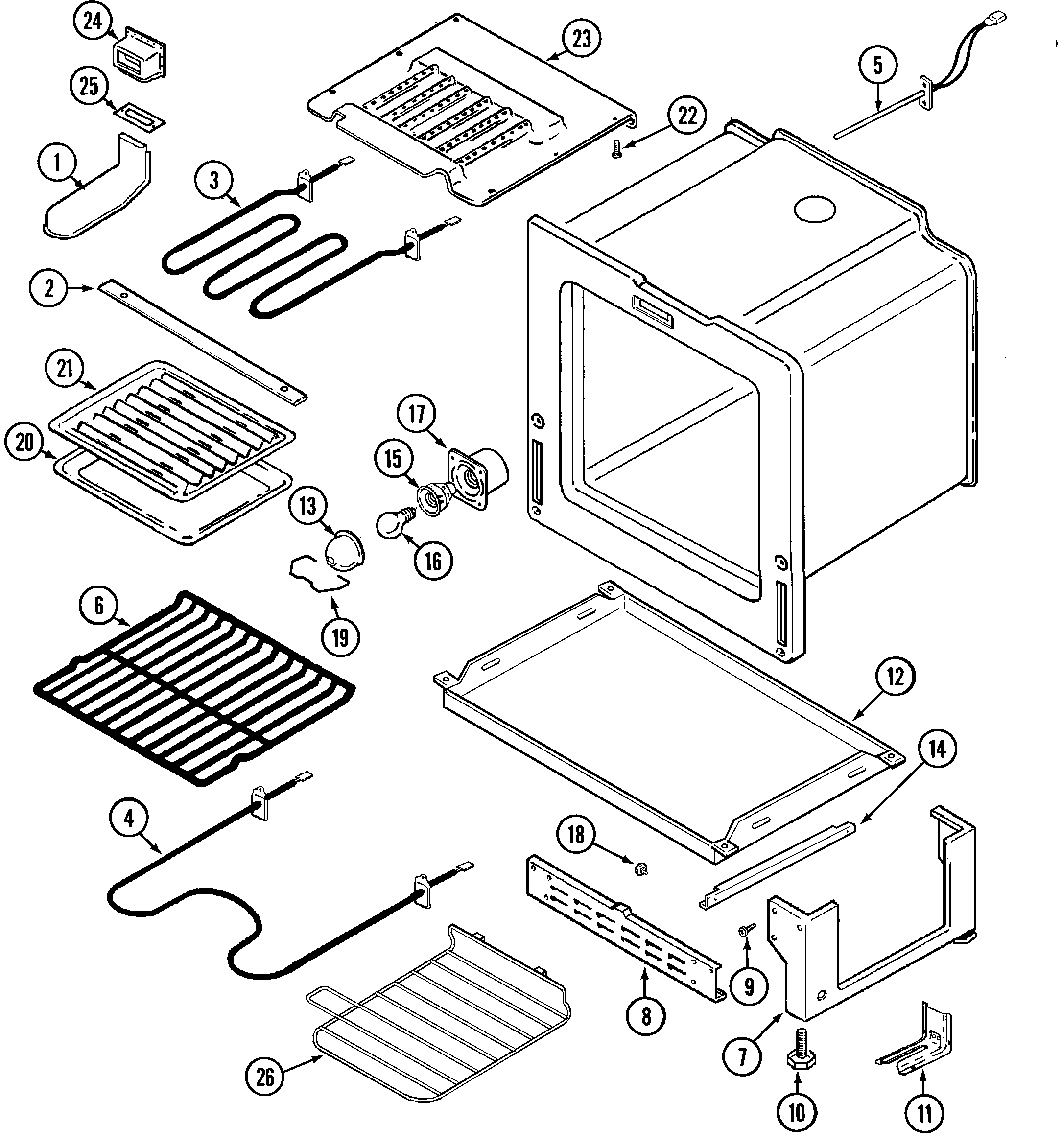 Maytag MER5770AAB oven/base diagram