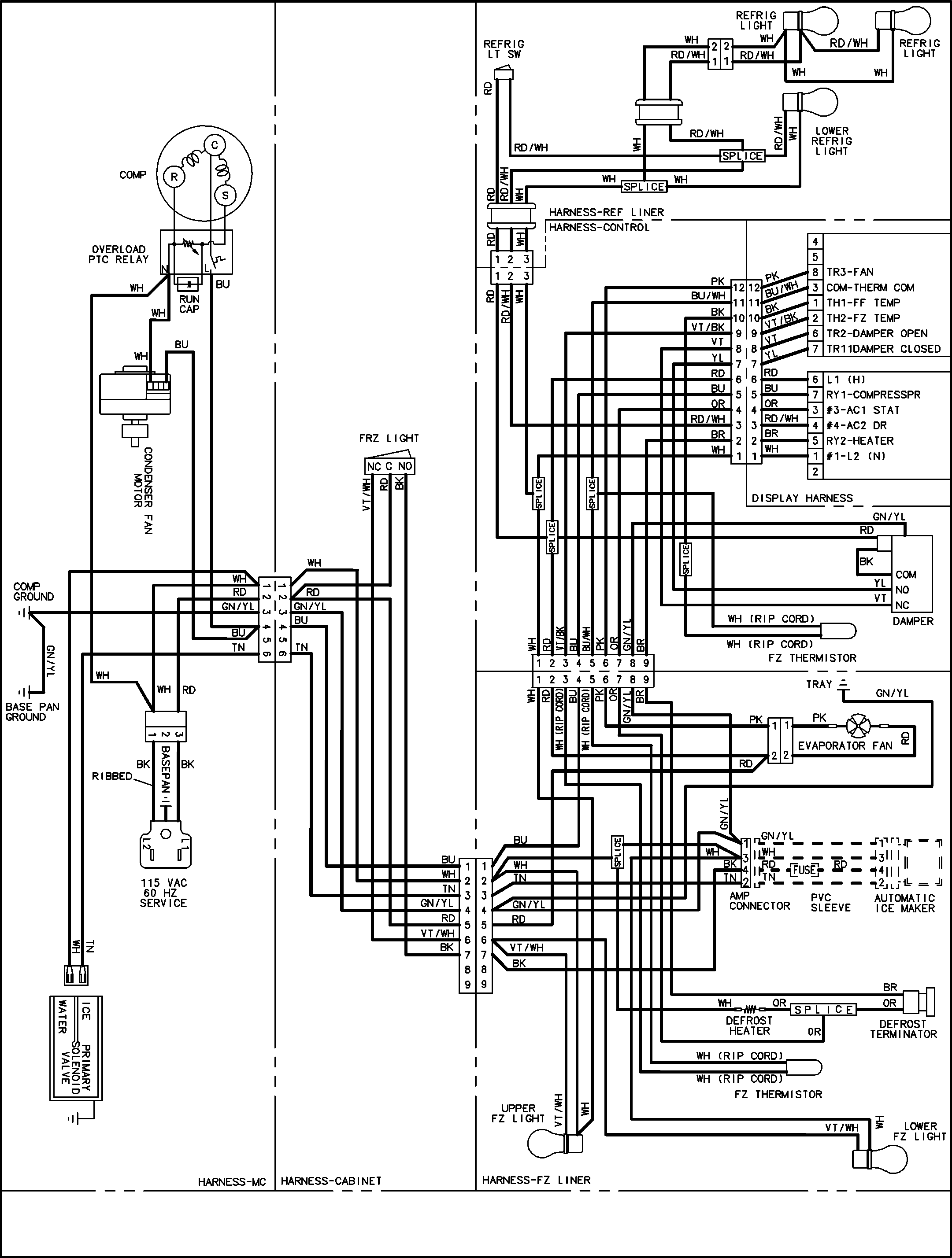 Jenn-Air JCB2285HES wiring information diagram