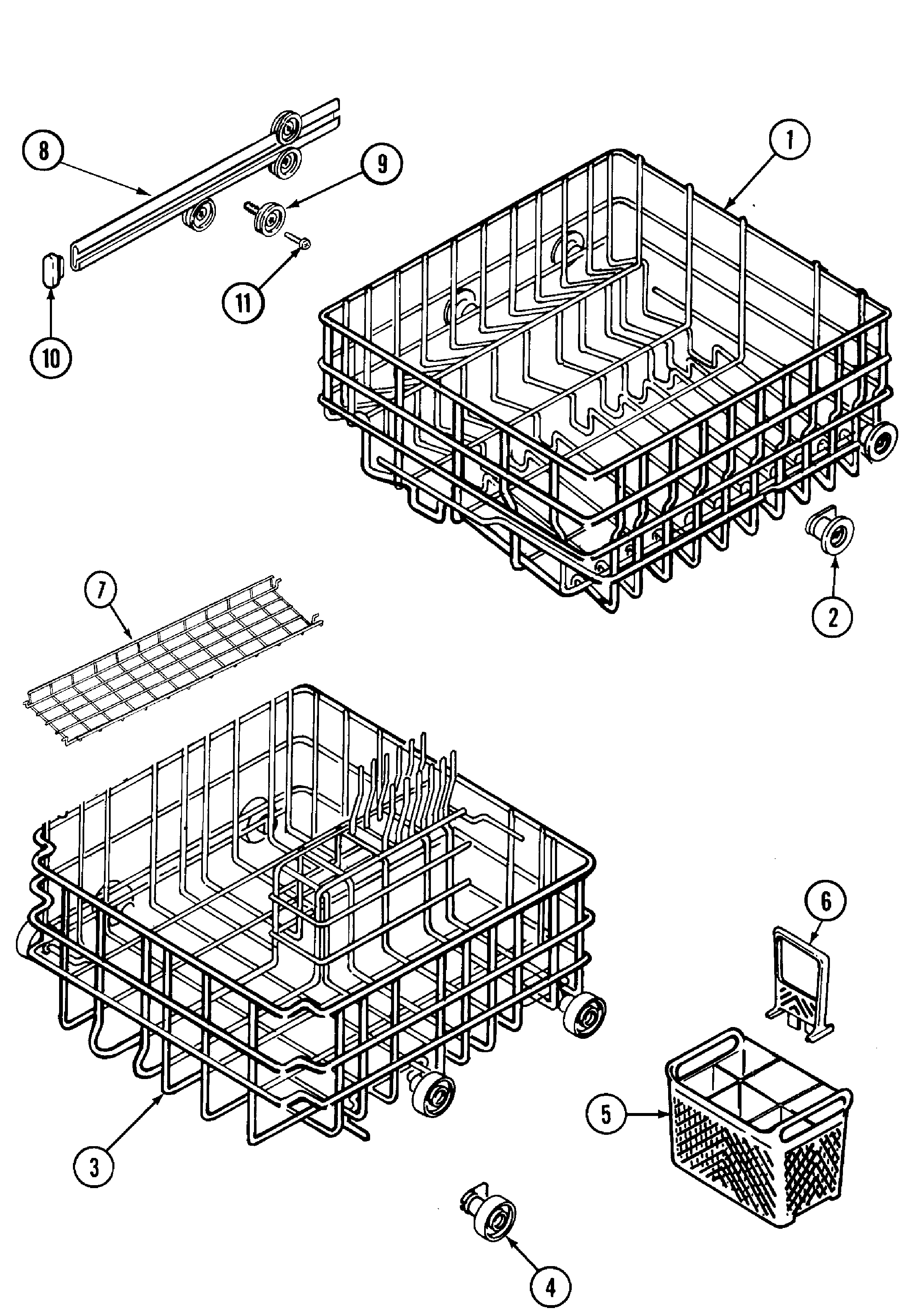 Magic Chef DU40JV racks diagram
