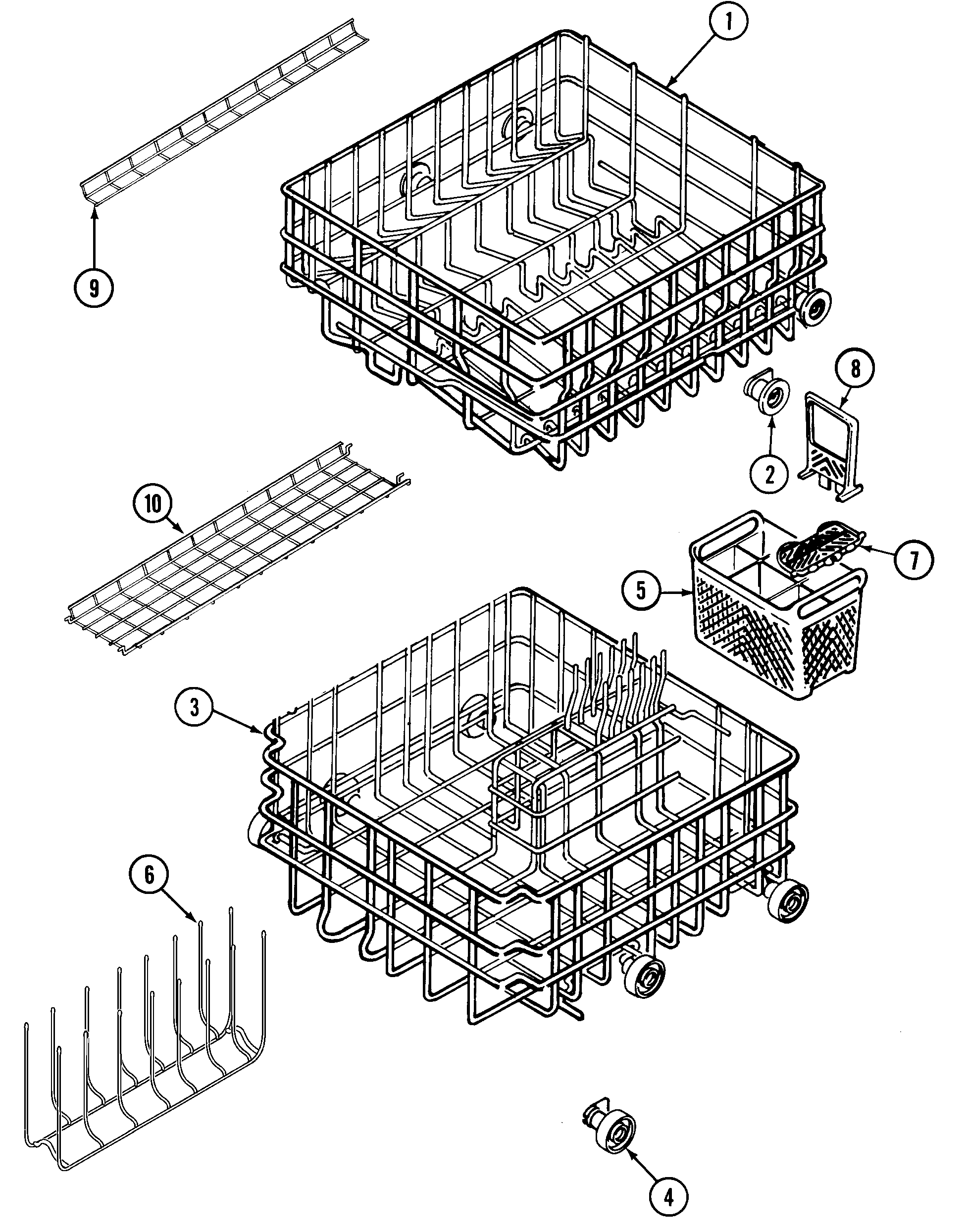 Jenn-Air DW860UQP racks diagram