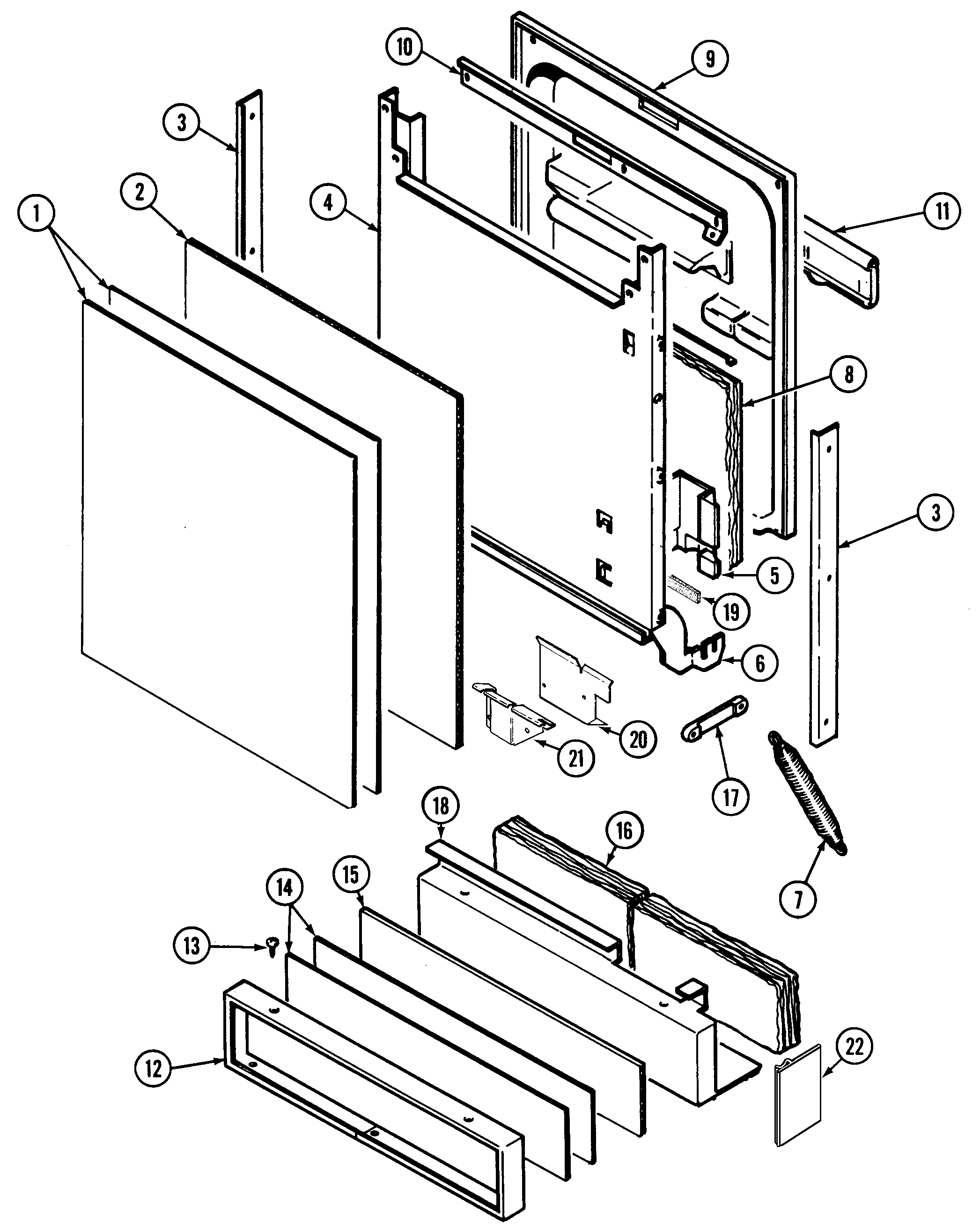 Jenn-Air DW860UQP door diagram