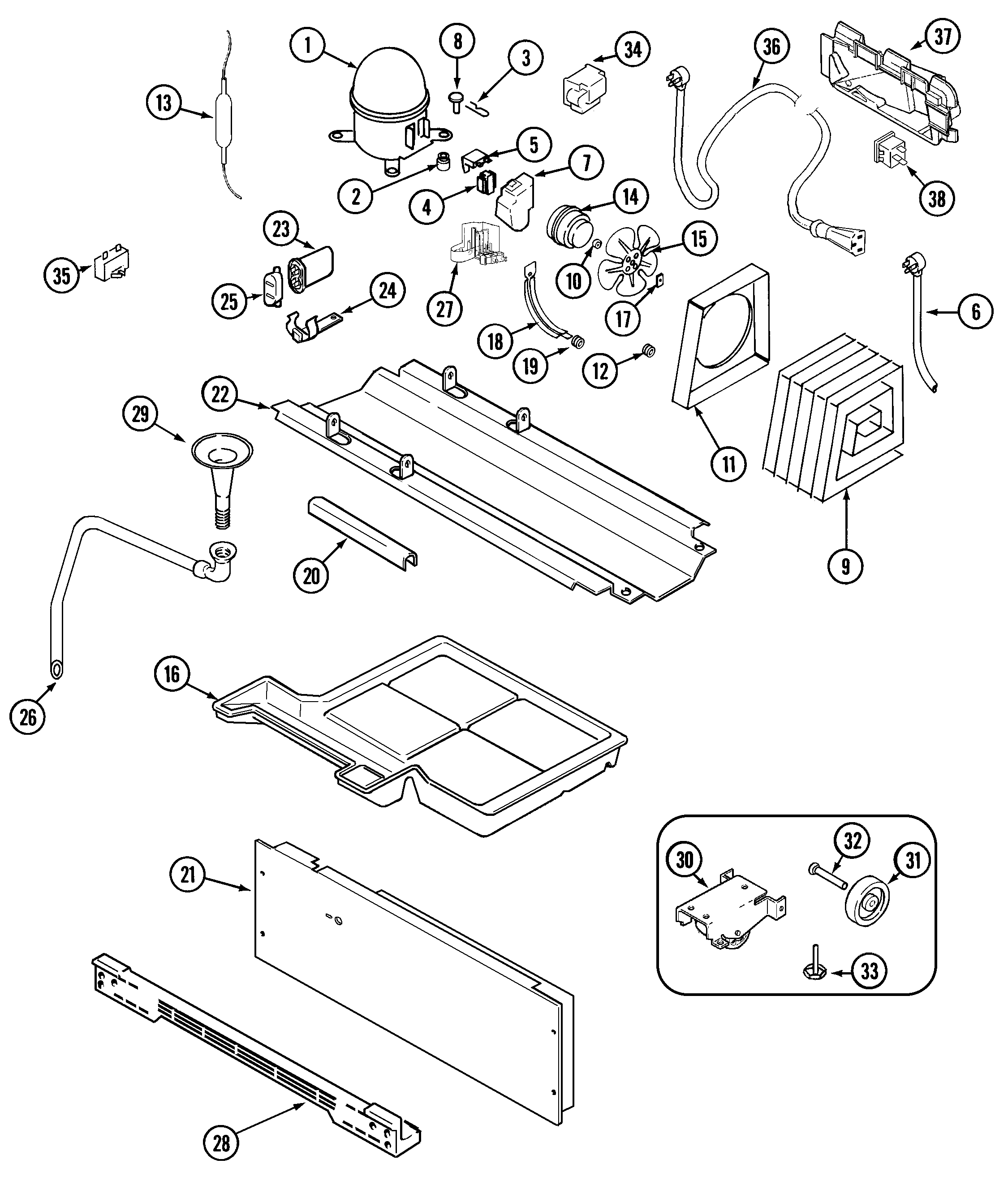 Maytag GS2126PEDA compressor (rev 10) diagram