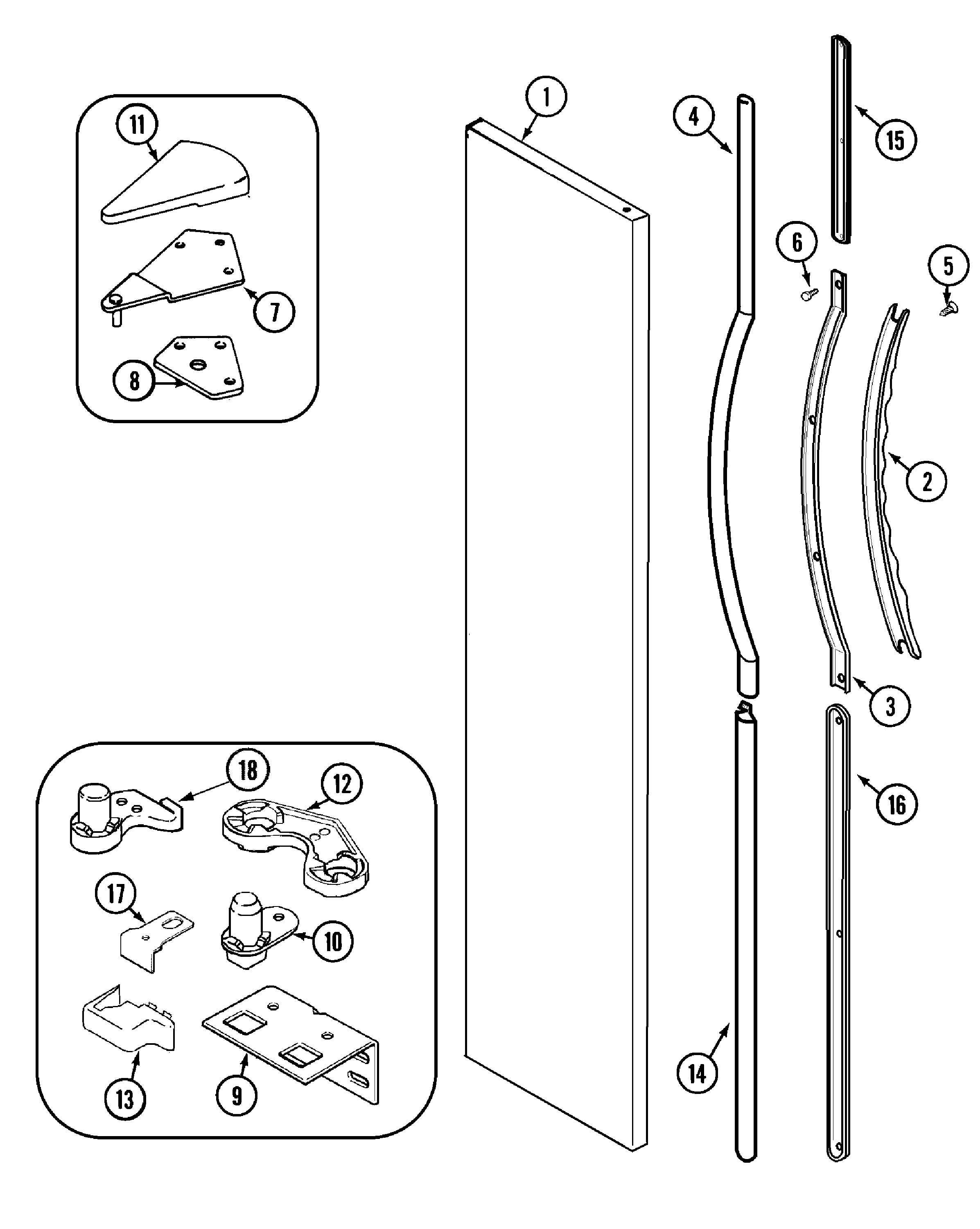 Maytag GS2126PEDA freezer outer door (rev 10) diagram