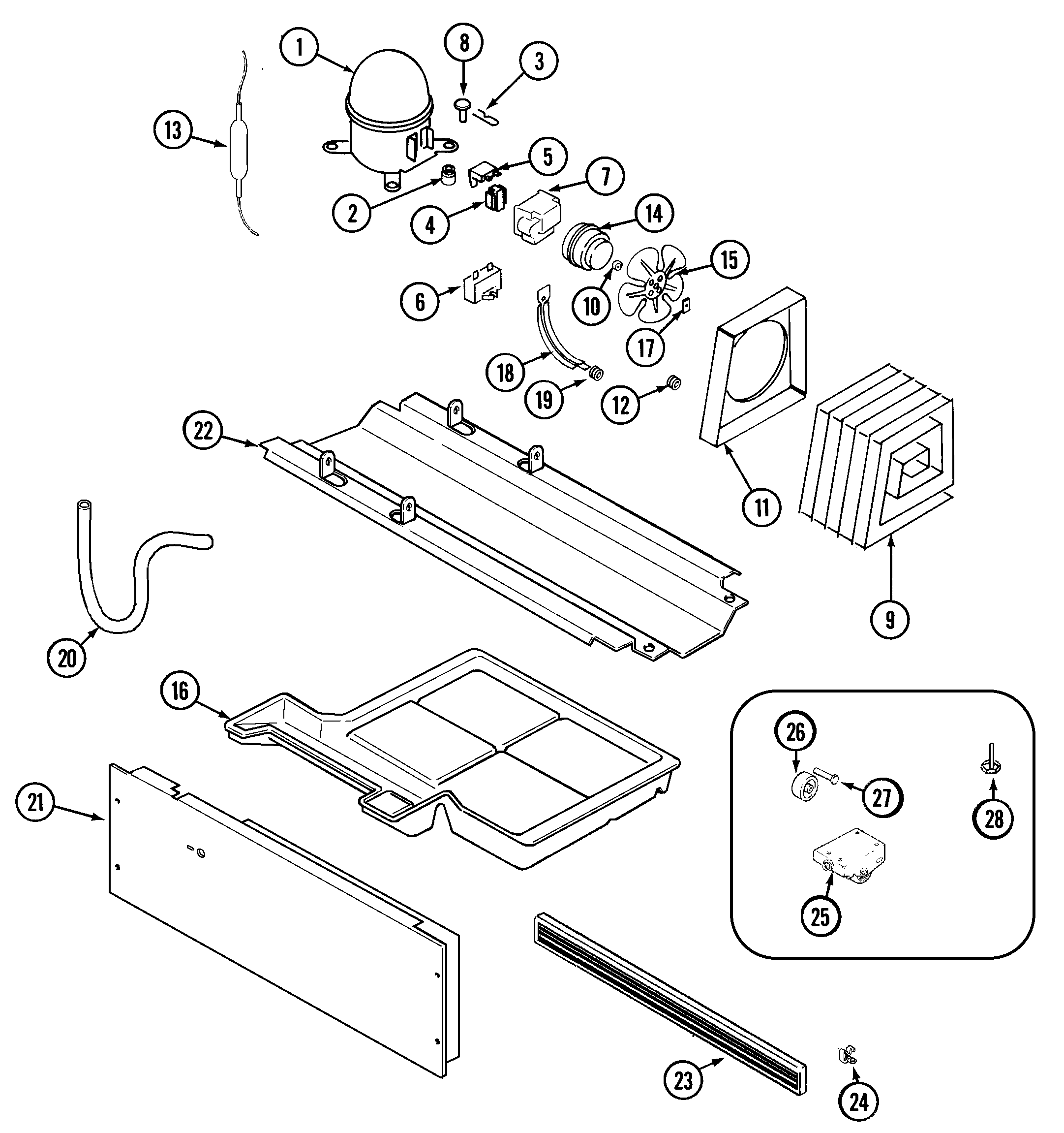 Maytag MTB2156DEW compressor diagram