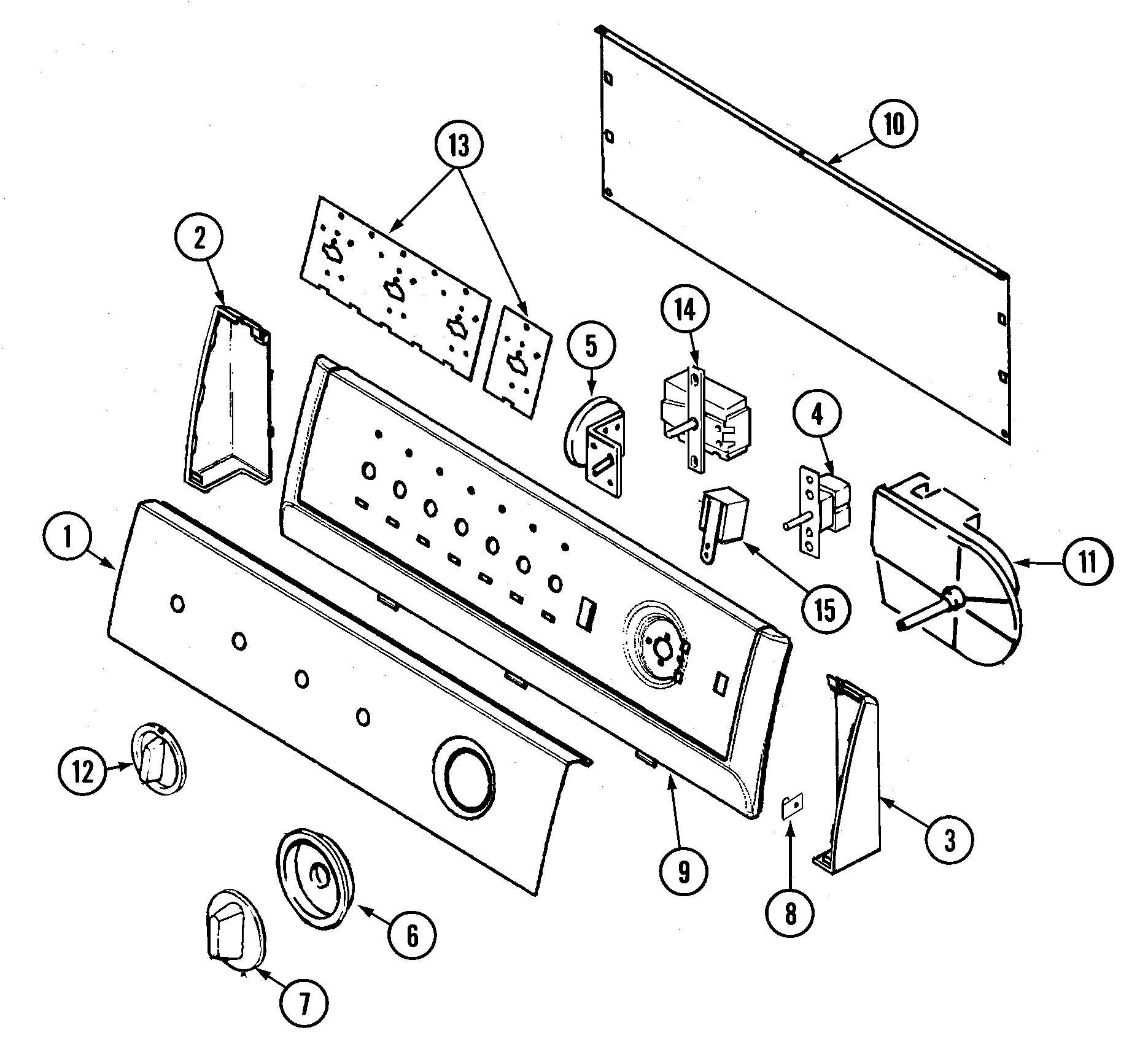 Amana NAV4200AGW control panel diagram