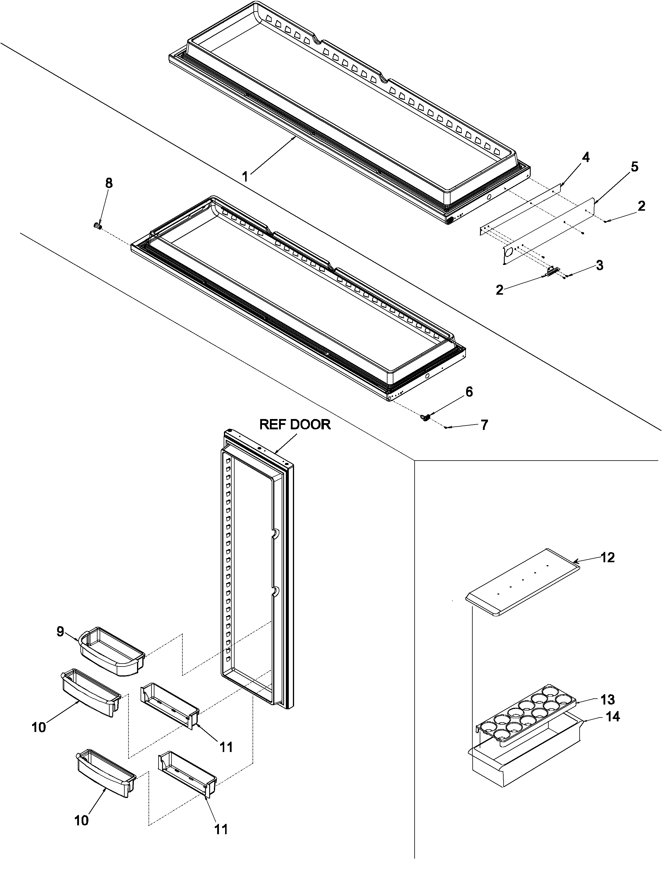 Kenmore 59650014100 refrigerator door diagram