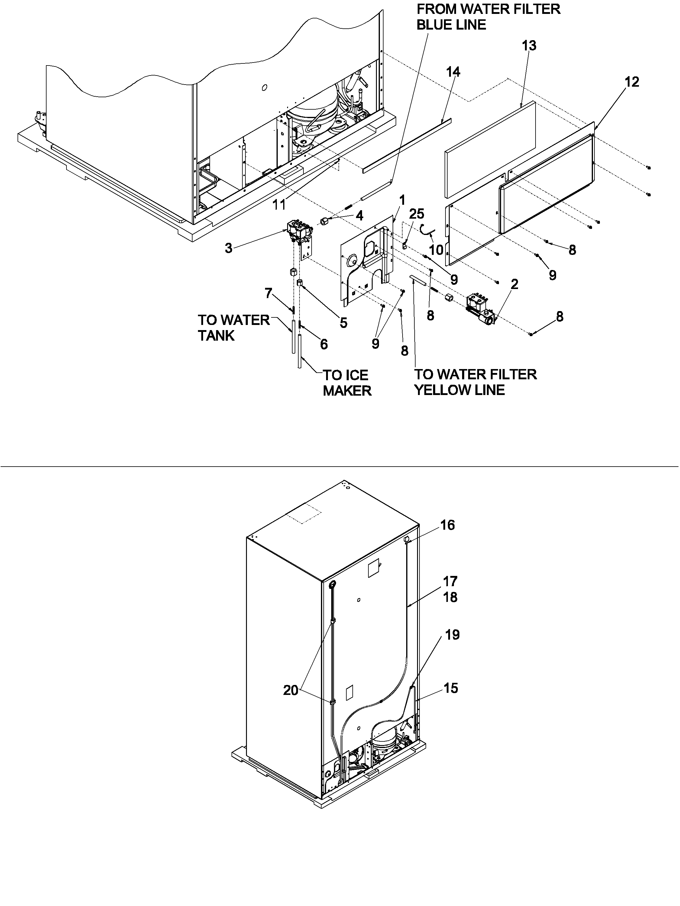 Kenmore 59650014100 cabinet back diagram