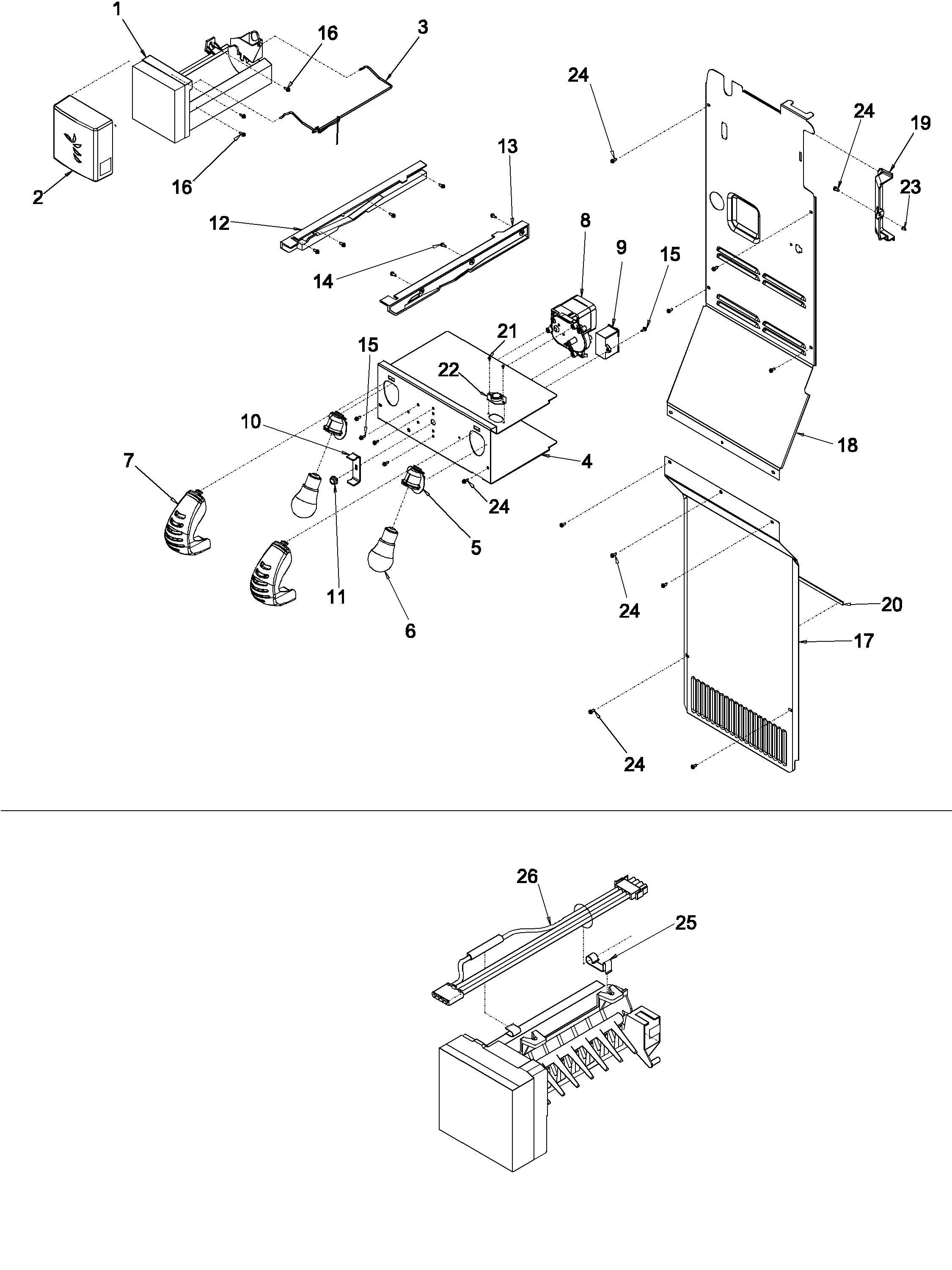 Kenmore 59650014100 fz lighting & auger assy diagram