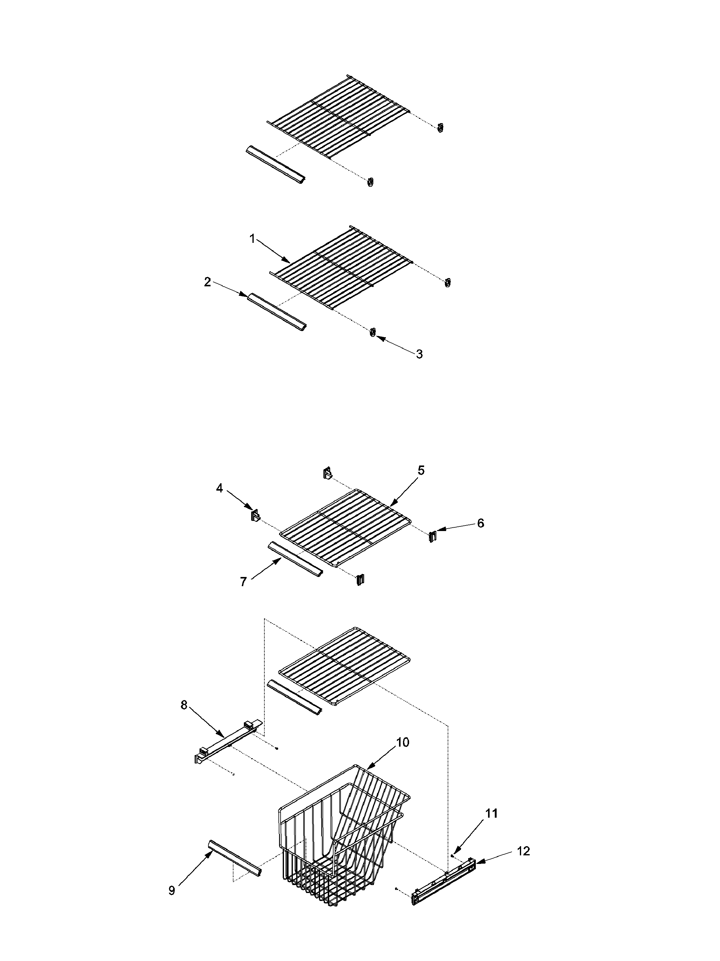 Amana XRSS204BW-PXRSS204BW0 fz shelf diagram
