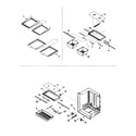 Amana XRBS209BBR-PXRBS209BB0 refrigerator shelving diagram