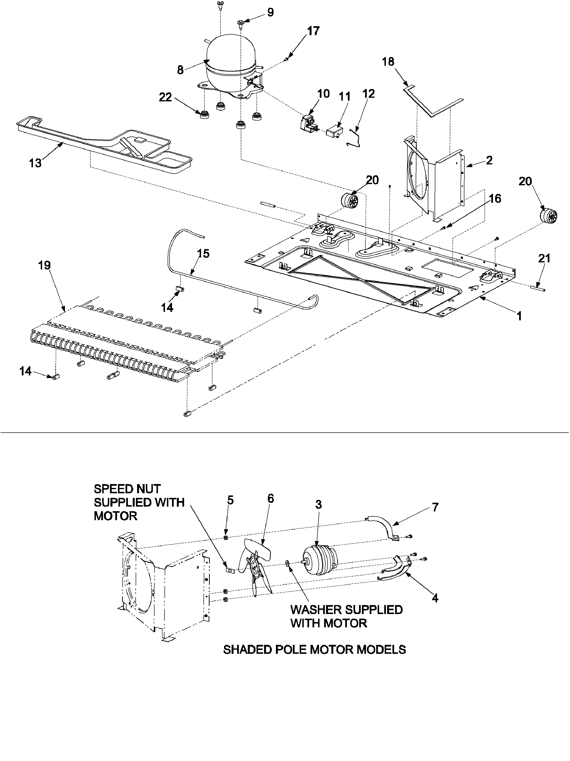 Amana XRBS209BWR-PXRBS209BW0 compressor diagram