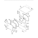 Maytag SDG5701AWW door & front, access & top panel diagram