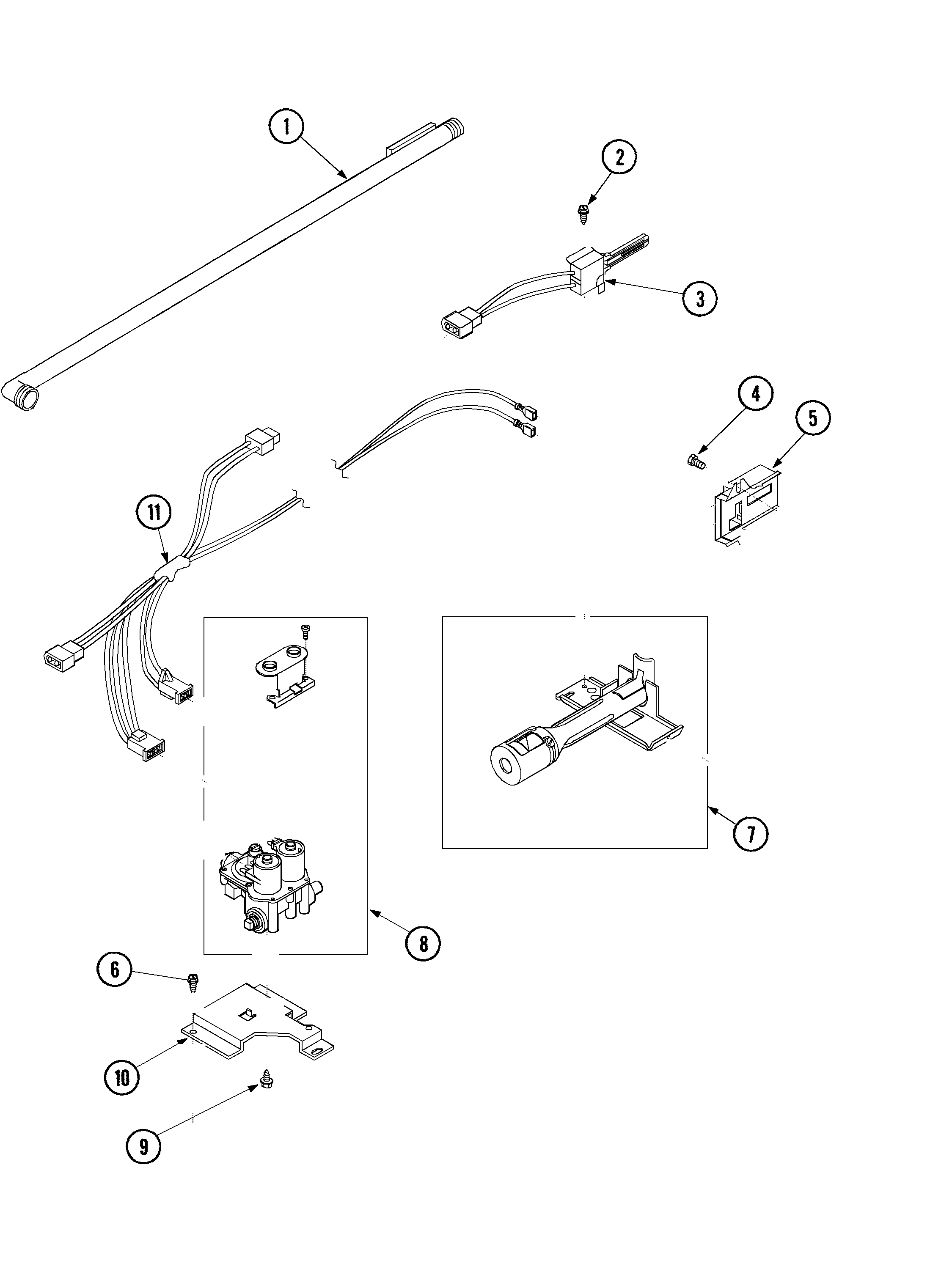 Maytag SDG5701AWW gas valve & igniter diagram