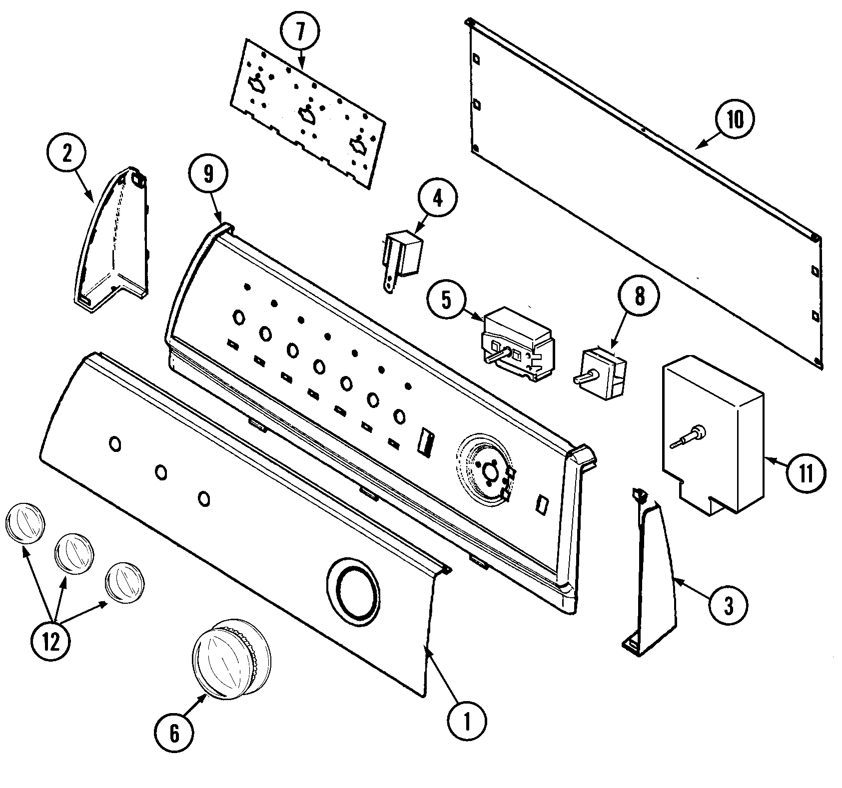 Admiral LNC7766B71 control panel diagram