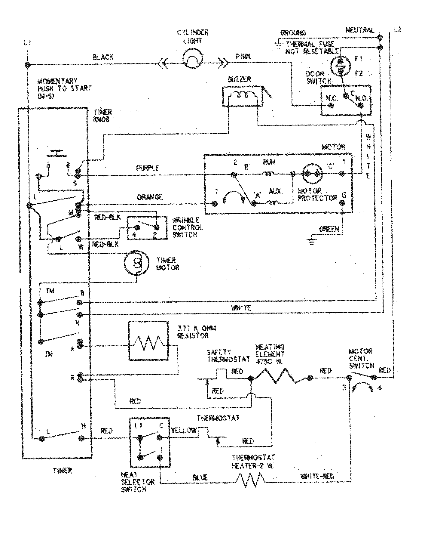 Admiral LNC7766B71 wiring information diagram