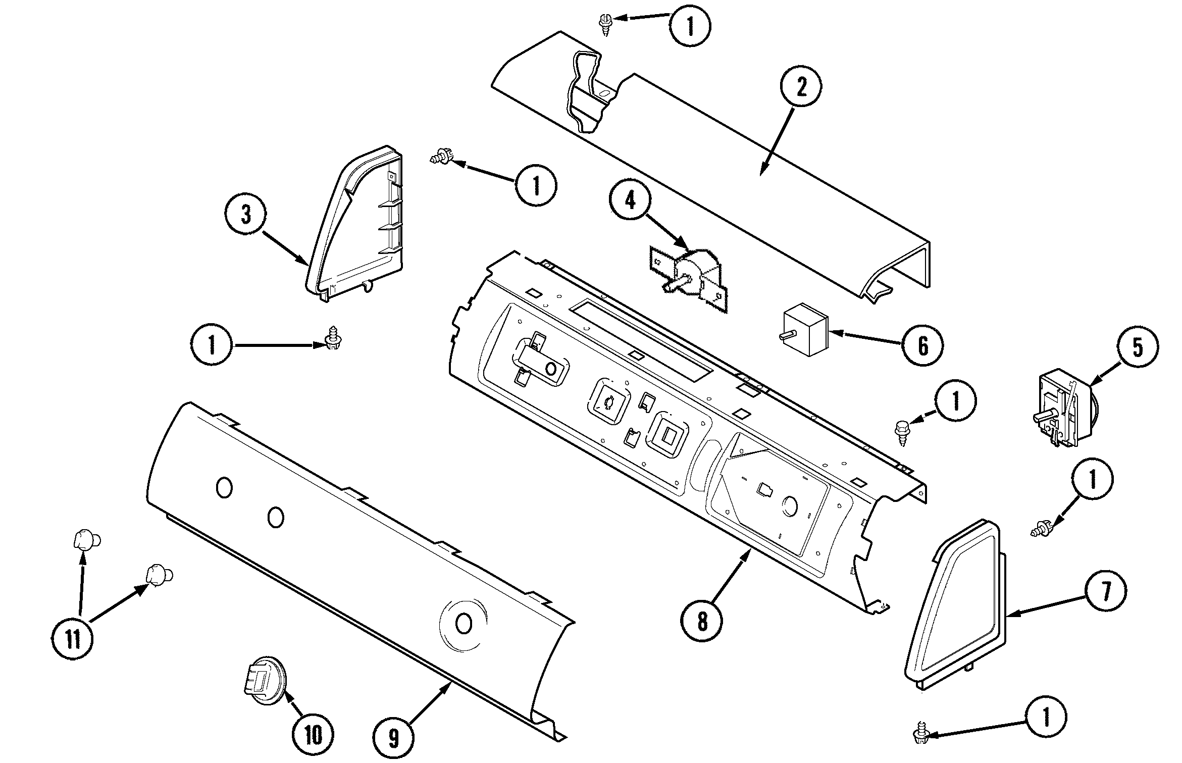 Amana ALG331RMW control panel diagram