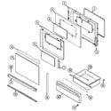Magic Chef CGS3760ADC door/drawer diagram