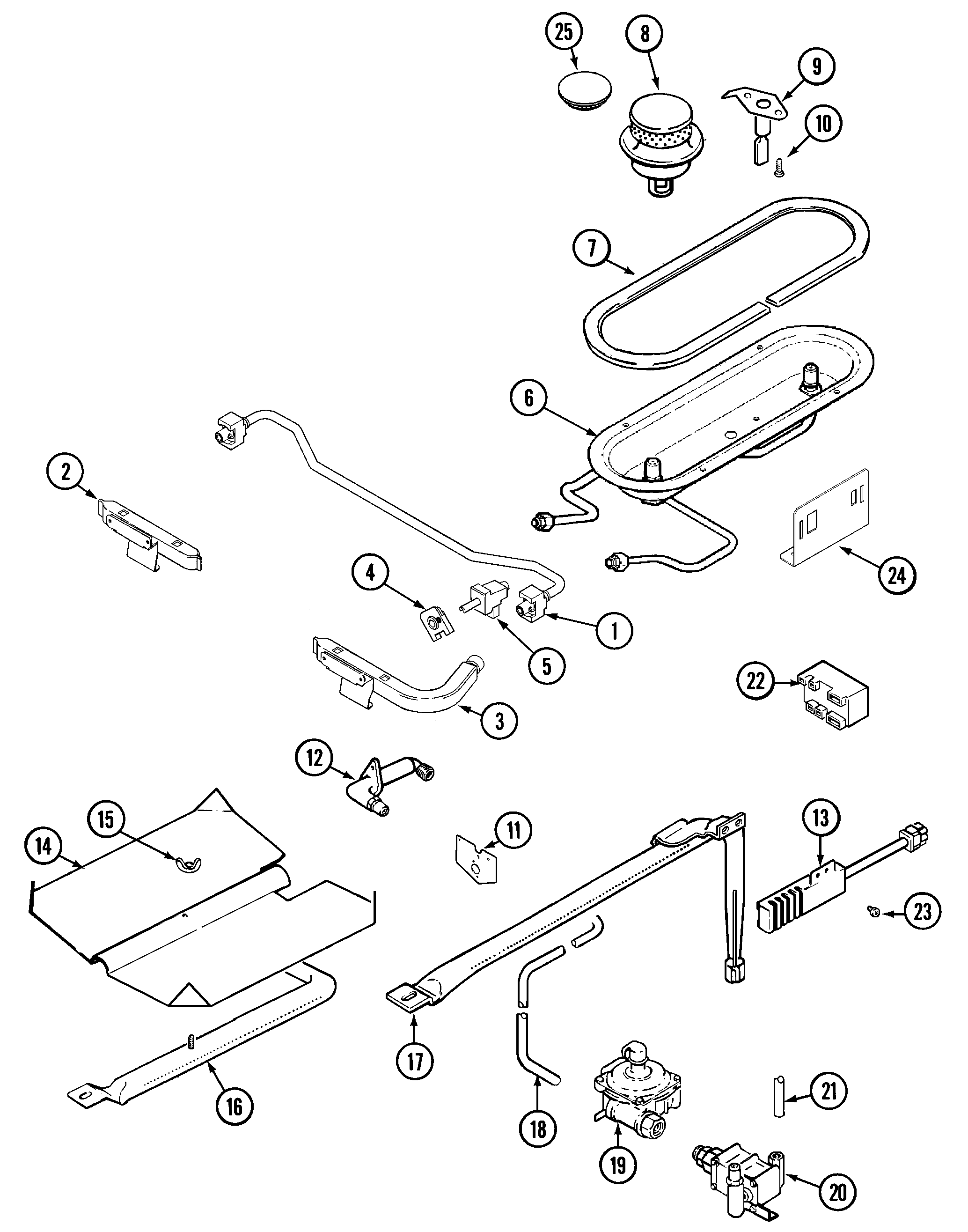 Maytag MGS5770ADA gas controls diagram