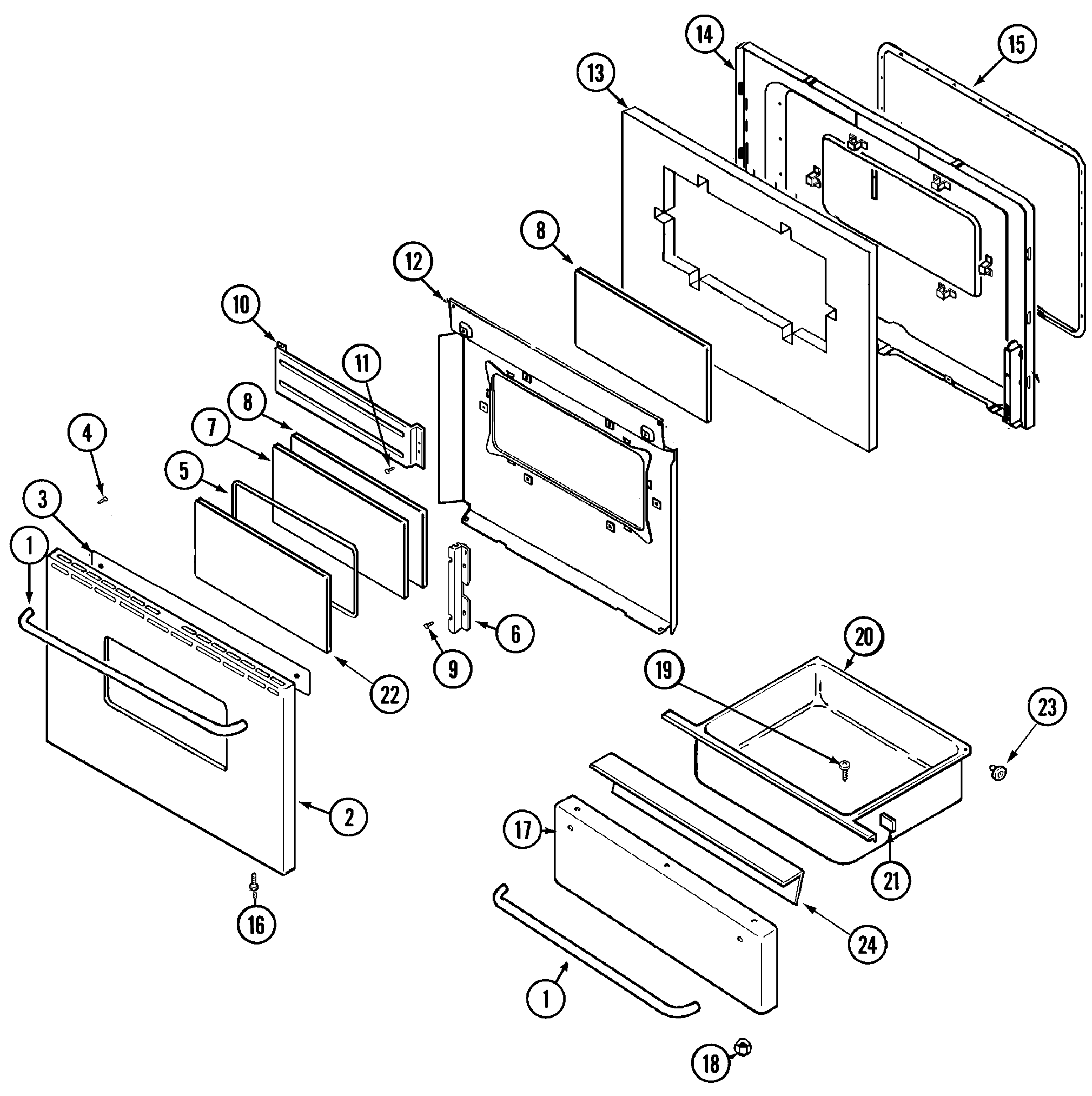 Maytag MGS5770ADC door/drawer (adc) diagram