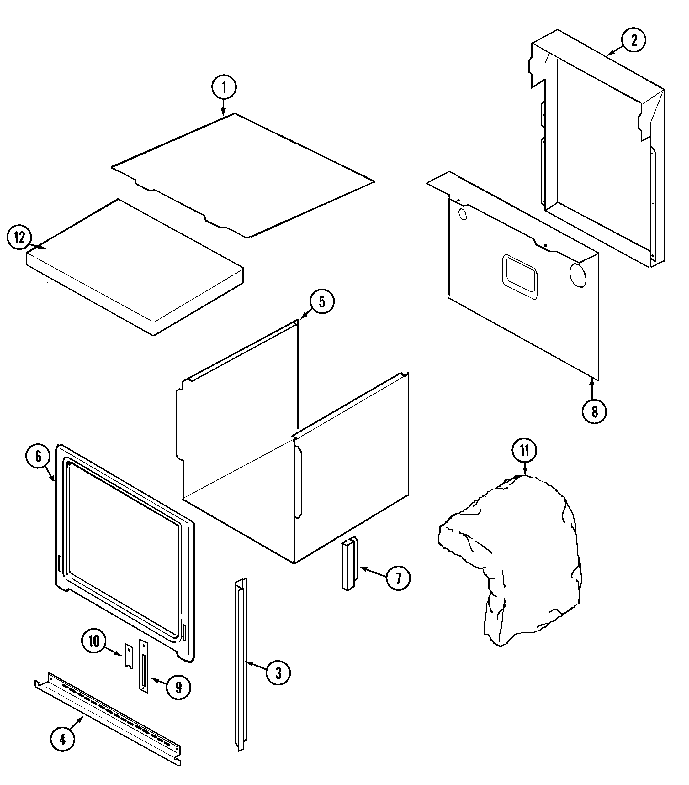 Maytag MEW6530BCB body (bcb/bcw) diagram