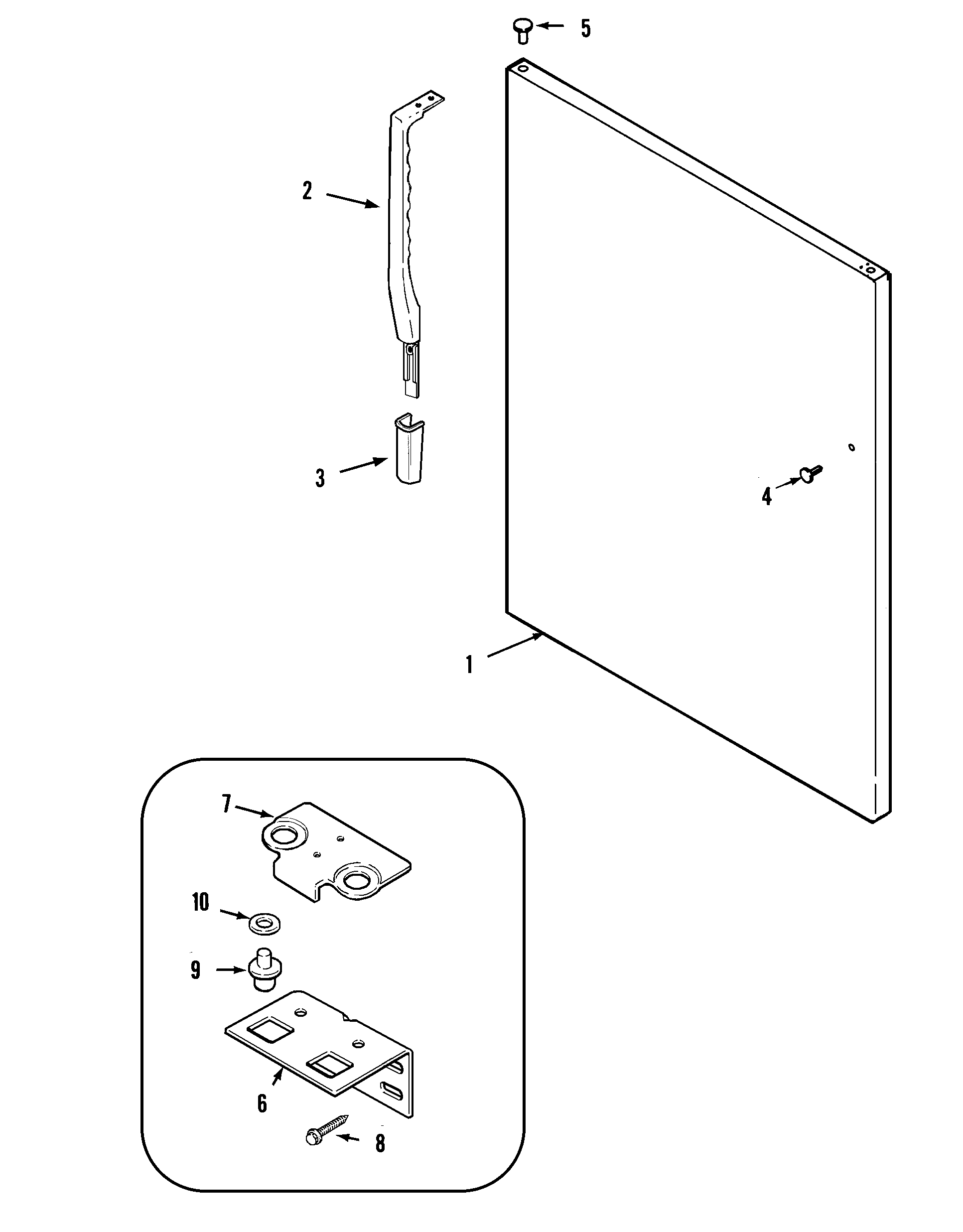 Maytag MTB2176HRB fresh food outer door diagram