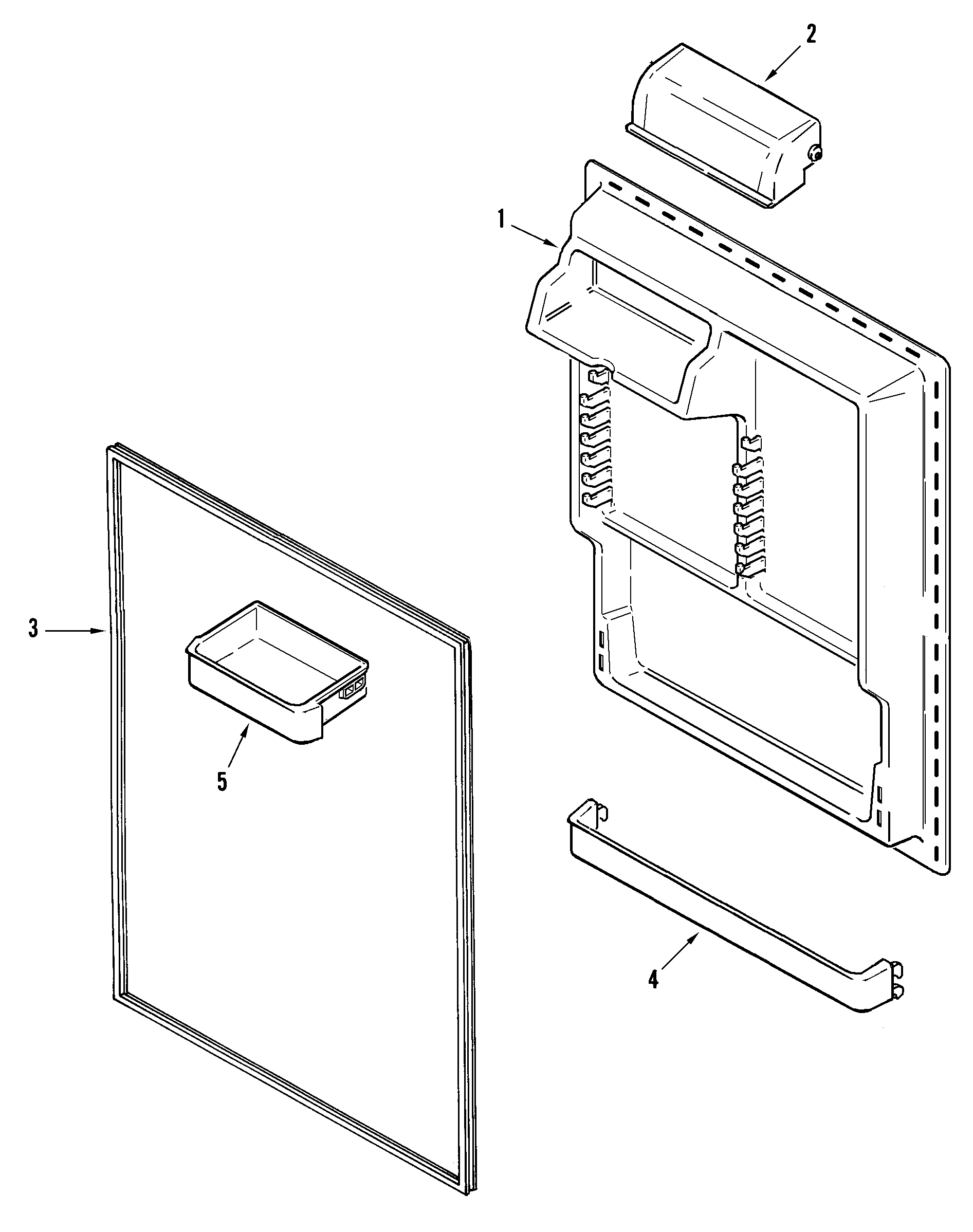 Maytag MTB2176HRB fresh food inner door diagram
