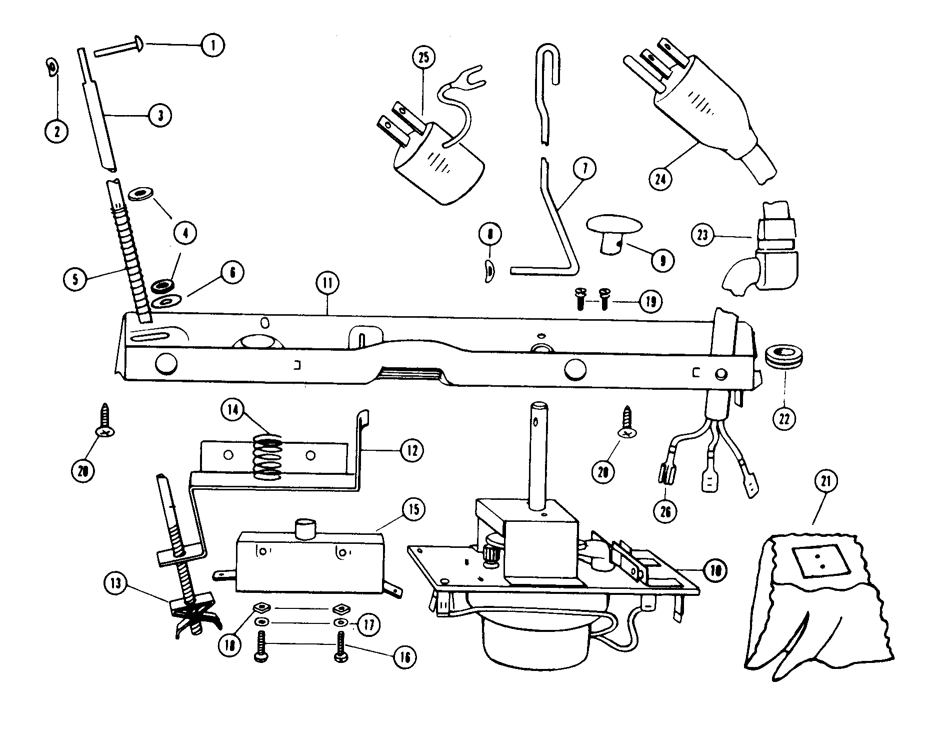 Hoover 0510 microswitch, bearings diagram