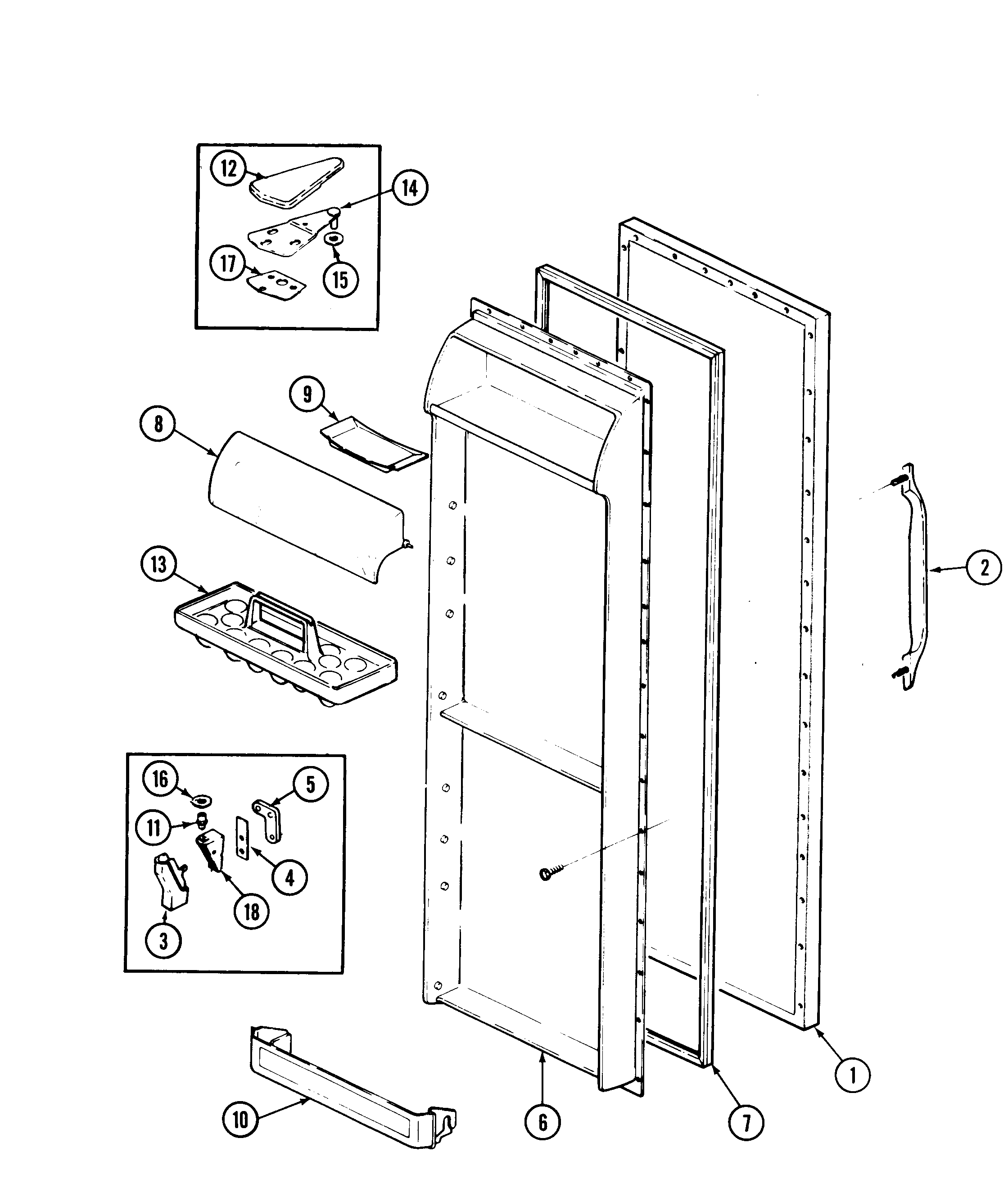 Admiral AS22M8DV-DN33C fresh food door diagram