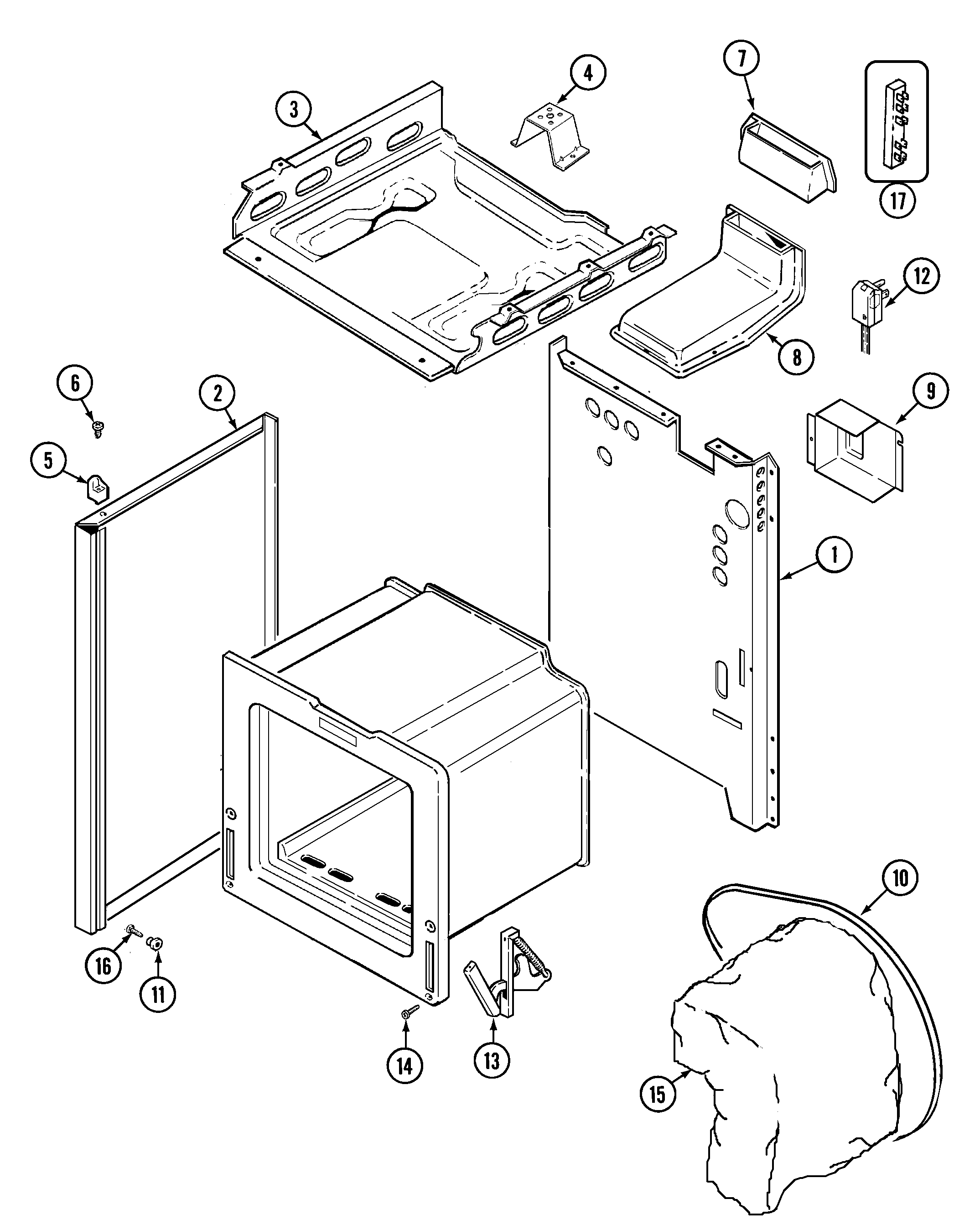 Magic Chef 31001PAW body diagram