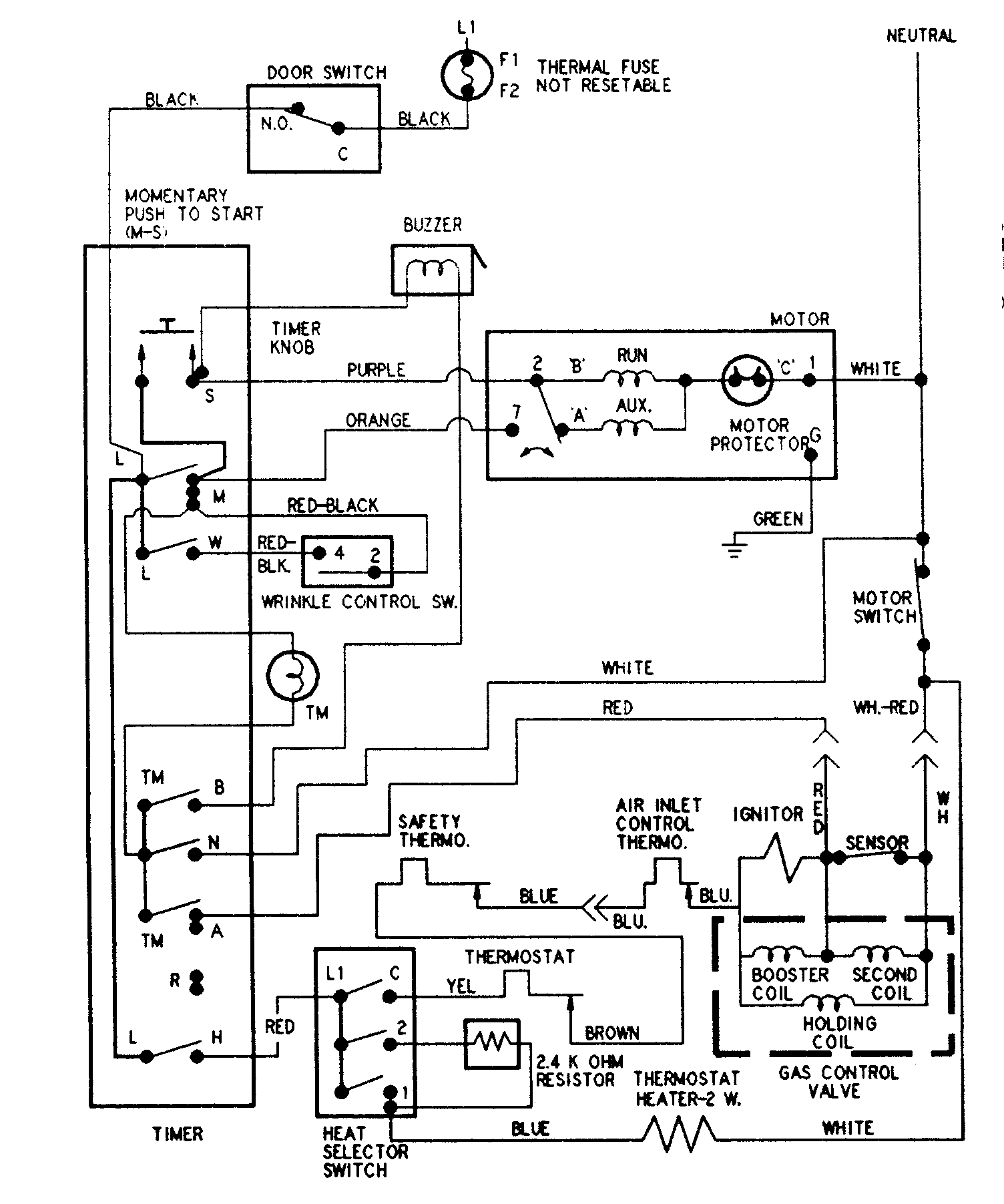 Maytag PYG3250AWW wiring information diagram