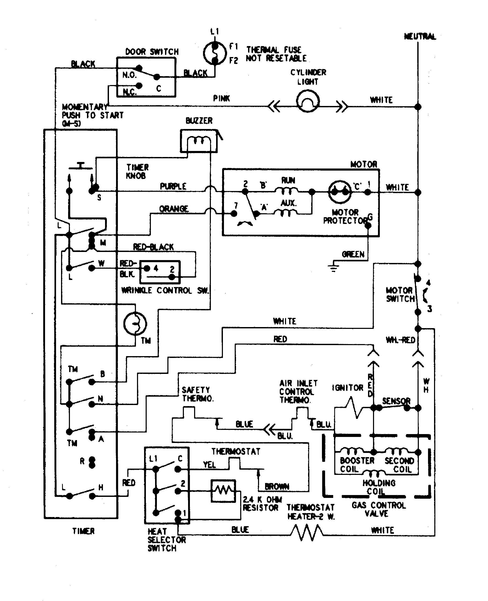 Maytag PYG3360AWW wiring information diagram